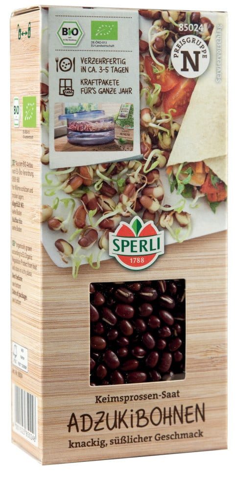 Sperli Kräutersamen Sperli BIO Keimsprossen-Saat Adzukibohne, Bio