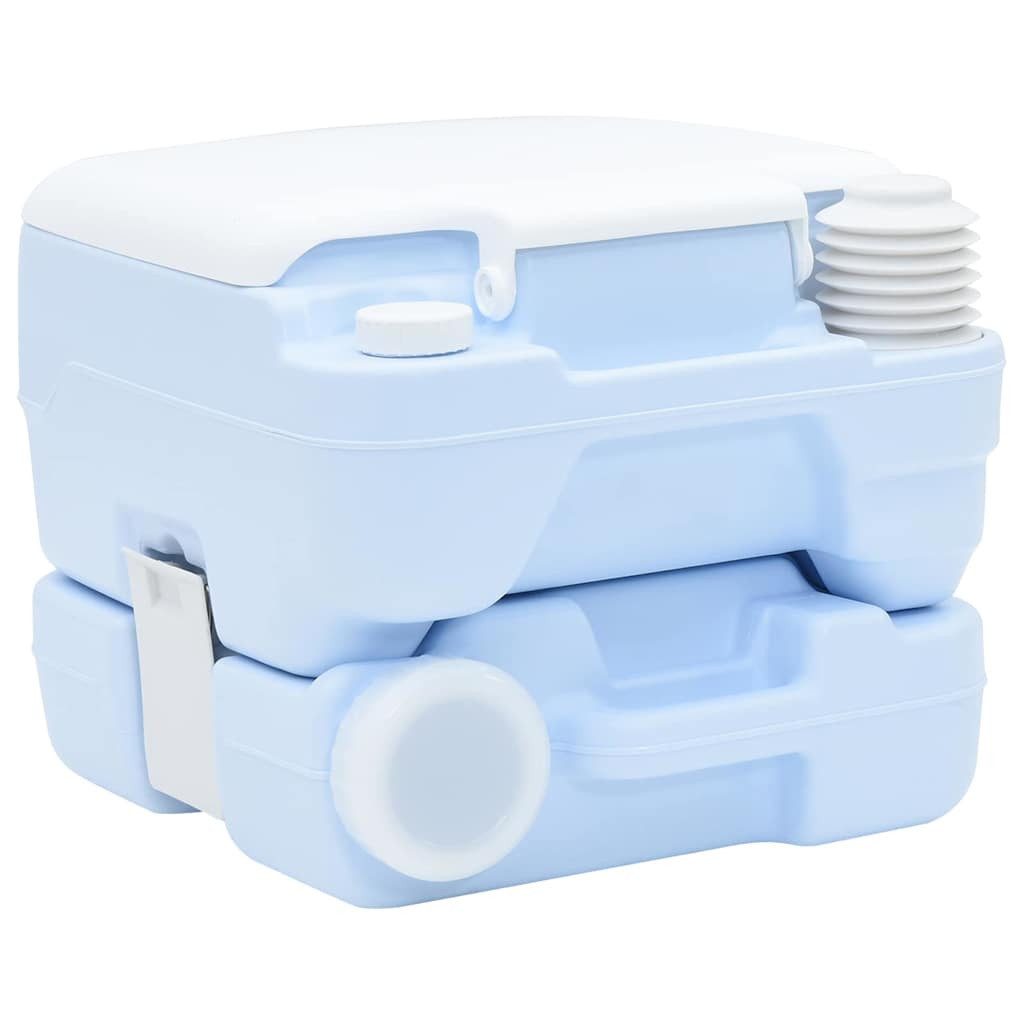 vidaXL Campingtoilette Camping-Toilette Helles Blau und Weiß 41,5 x 36,5 x 30 cm, (1-St)