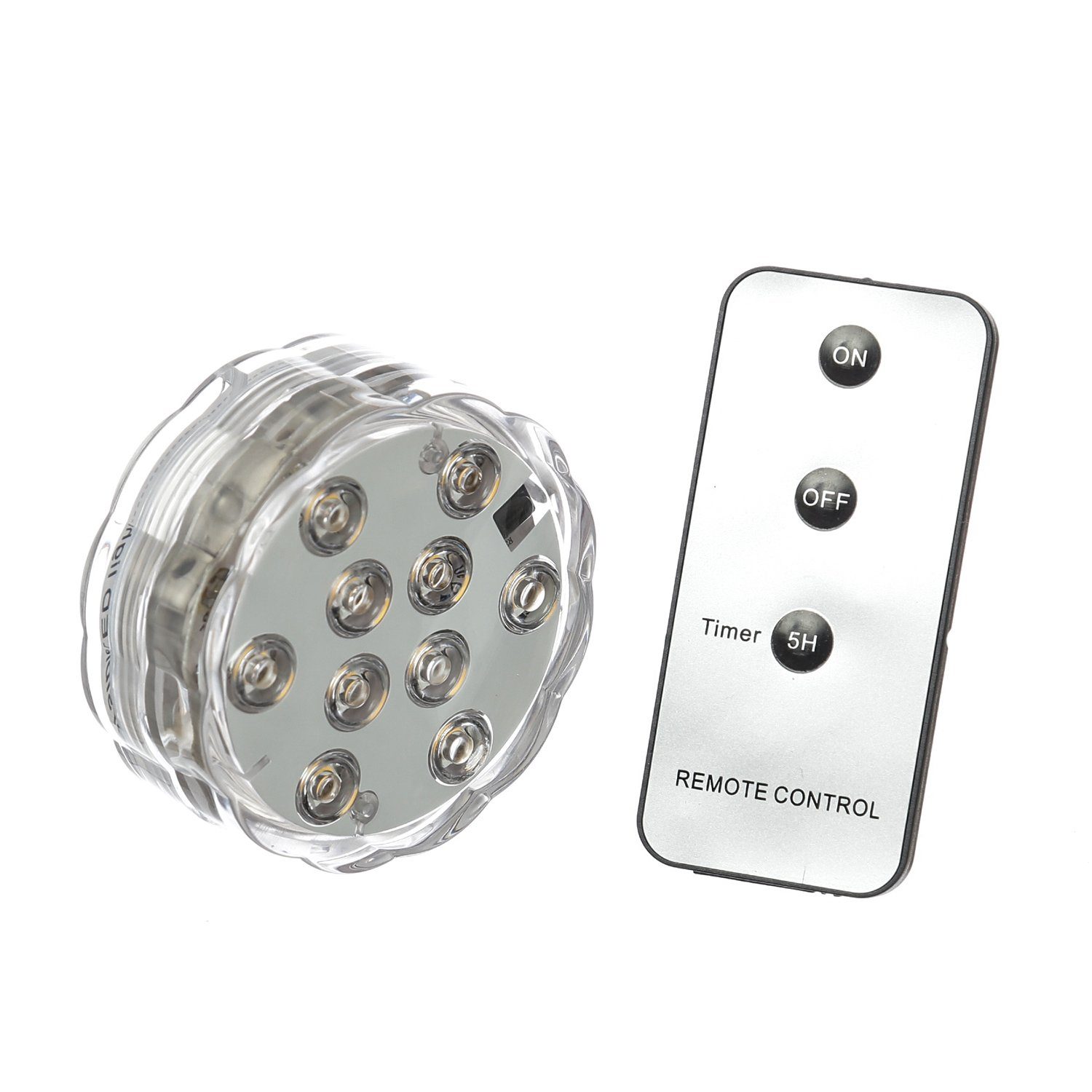 MARELIDA LED Dekolicht LED Unterwasser Licht warmweiß für Vasen Teich Aquarium Fernbedienung, LED Classic, warmweiß (2100K bis 3000K)