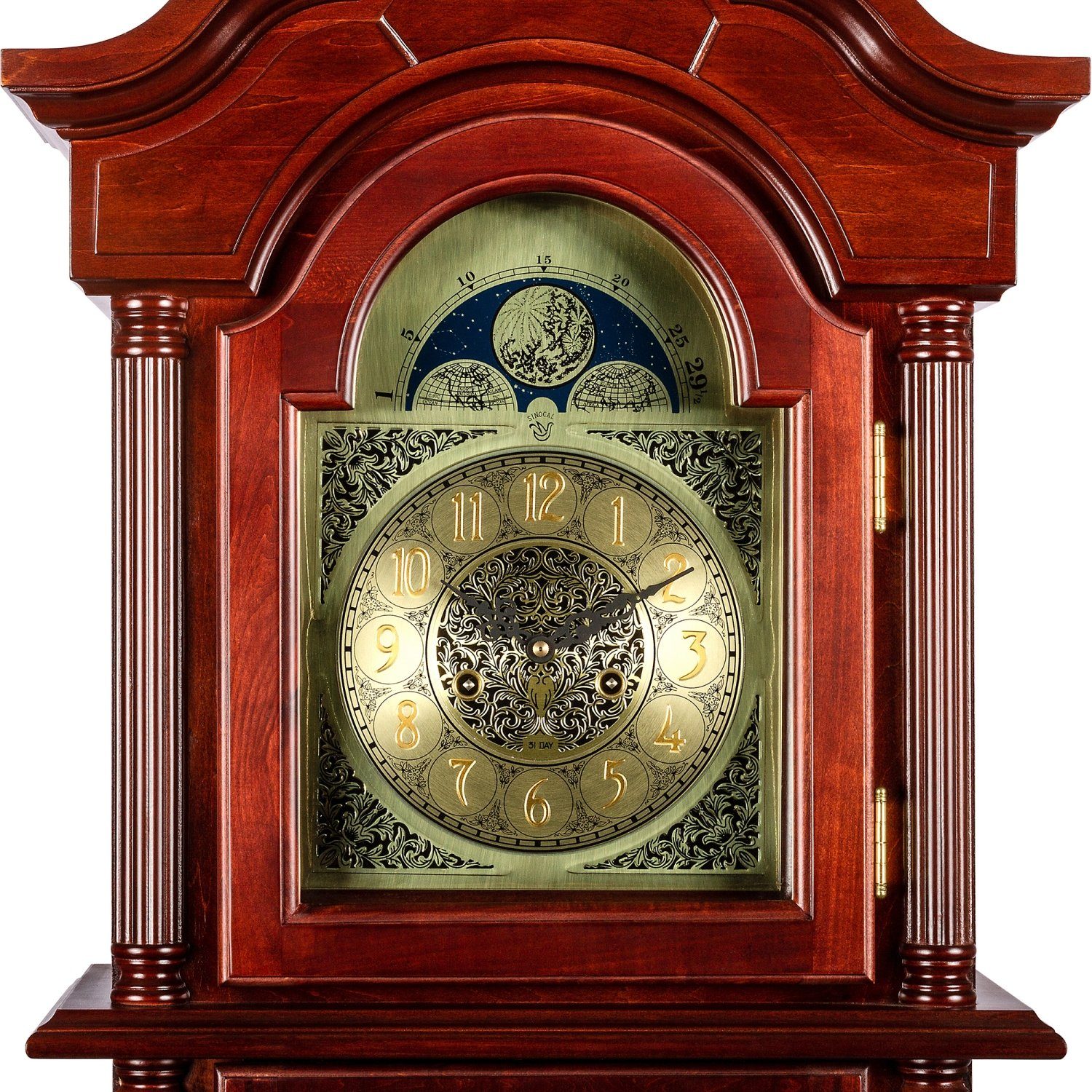 Pendeluhr, 52 Retro x cm Standuhr Kronos, cm Mahagoni, Vintage 200 Uhr Mechanische Regulator MAXSTORE x 25