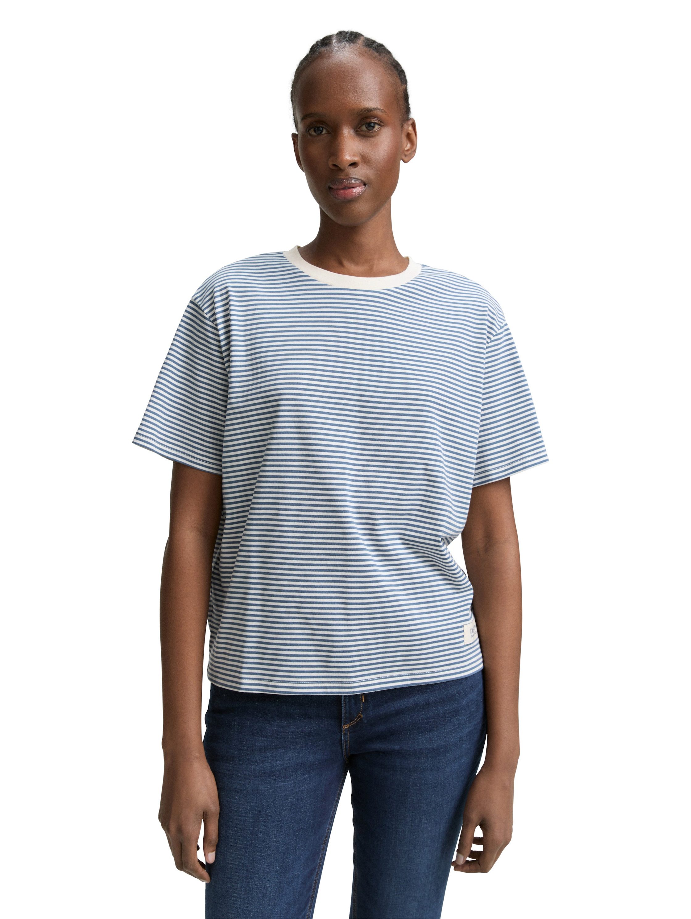 TOM TAILOR Denim T-Shirt mit Streifen günstig online kaufen