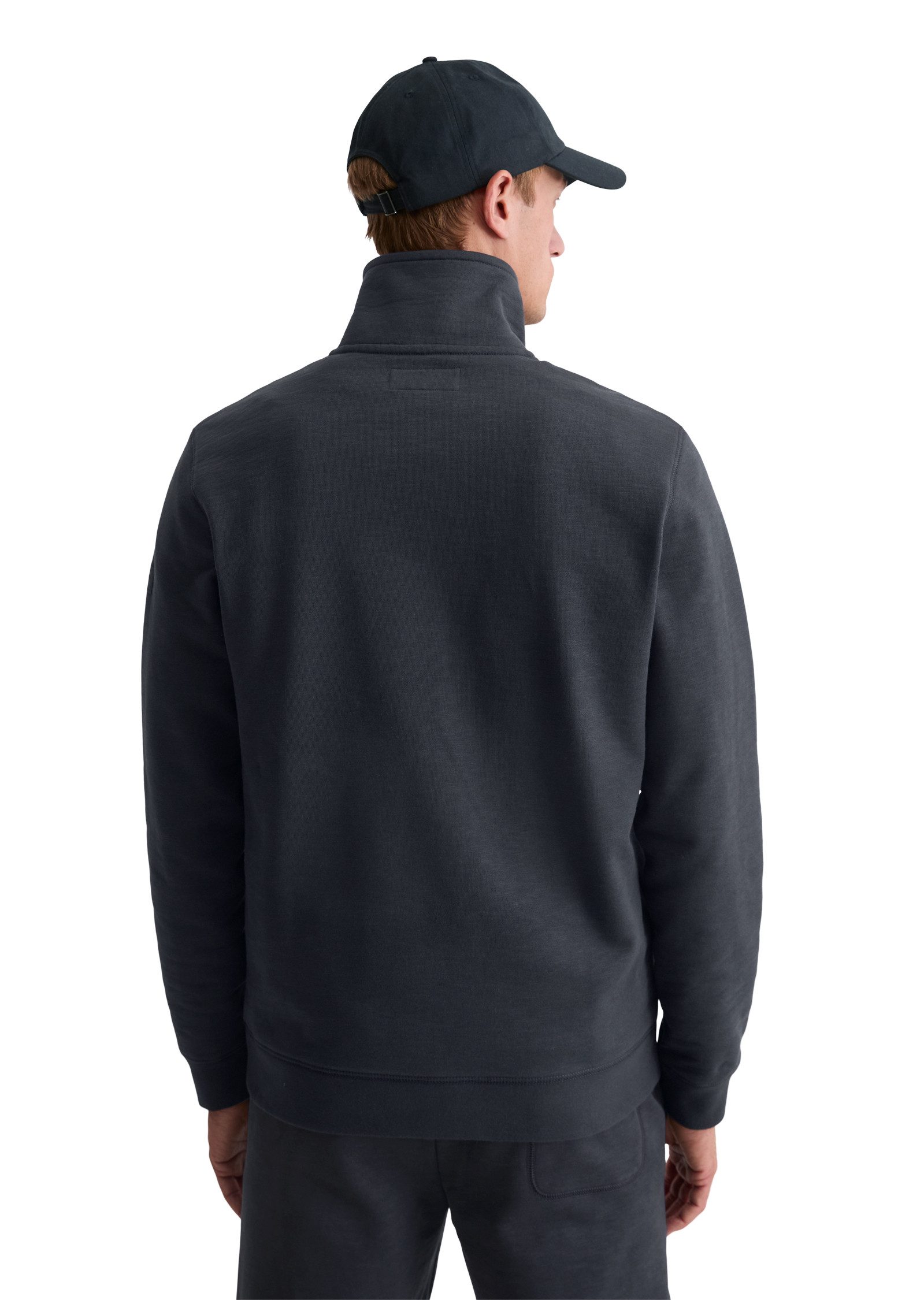 Marc O'Polo Sweatshirt regular fit aus weicher Bio-Baumwolle Troyerkragen m günstig online kaufen