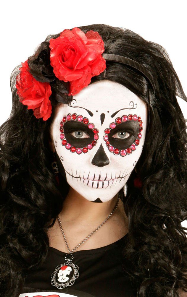 Karneval-Klamotten Kostüm Tag der Toten Haarreif Rosen La Catrina Halloween, Halloween Stirnband Украшения для волос Kopfschmuck Day of the Death Karneval