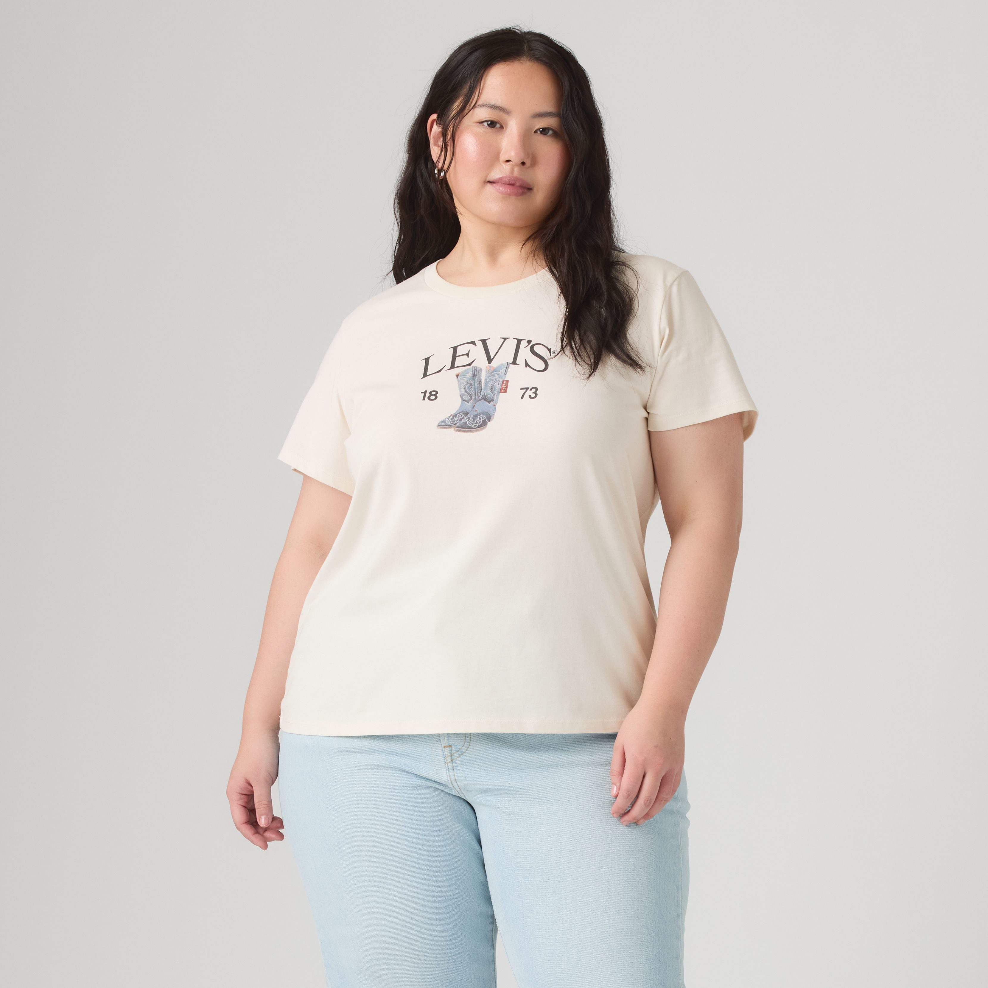 Levi's® Plus T-Shirt PL PERFECT TEE mit Logodruck