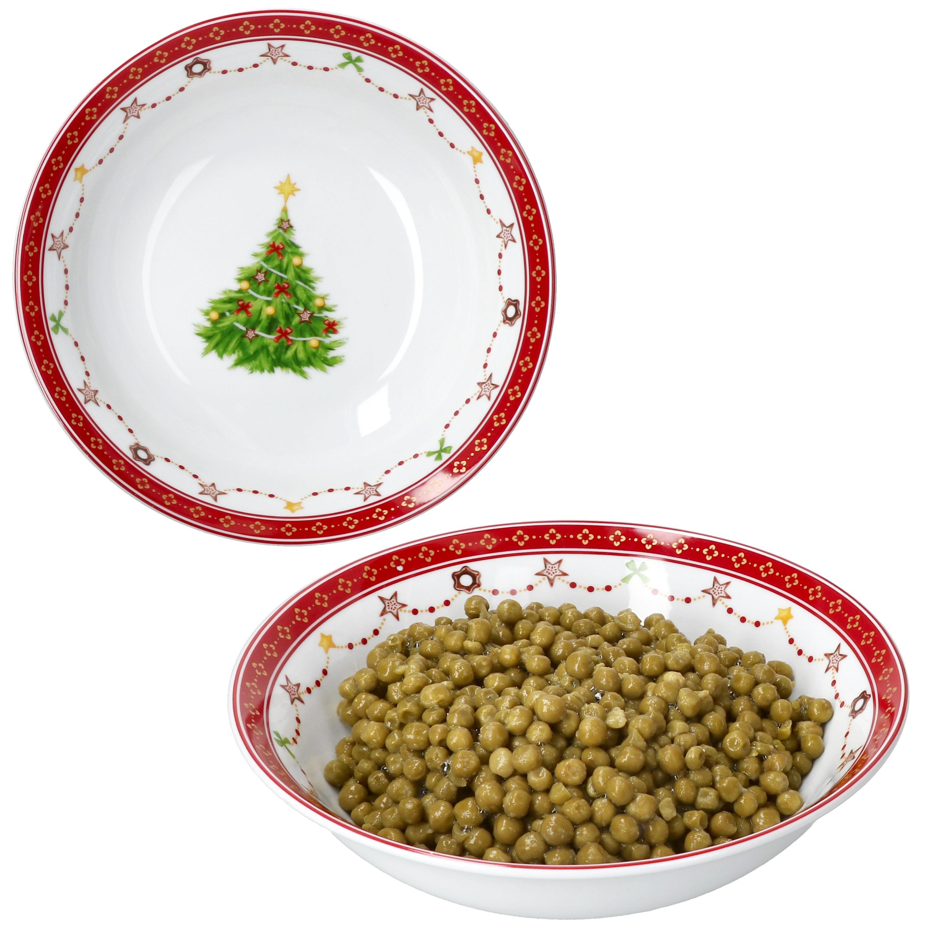 MamboCat Servierschale 2x Weihnachtstraum Servierschale Ø23cm 1L Schüssel Weihnachten, Porzellan