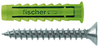 fischer Spreizdübel »(524867)«, (Set, 90-tlg), 45 x Spreizdübel SX Green 8 x 40, 45 x Spanplattenschraube 5,0 x 55