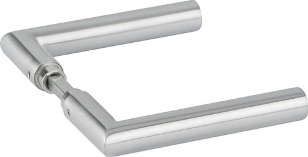 Glas HERMAT 5176 Glastürdrückerpaar 1802 BASIC 02 Edelstahl Gehrungsform