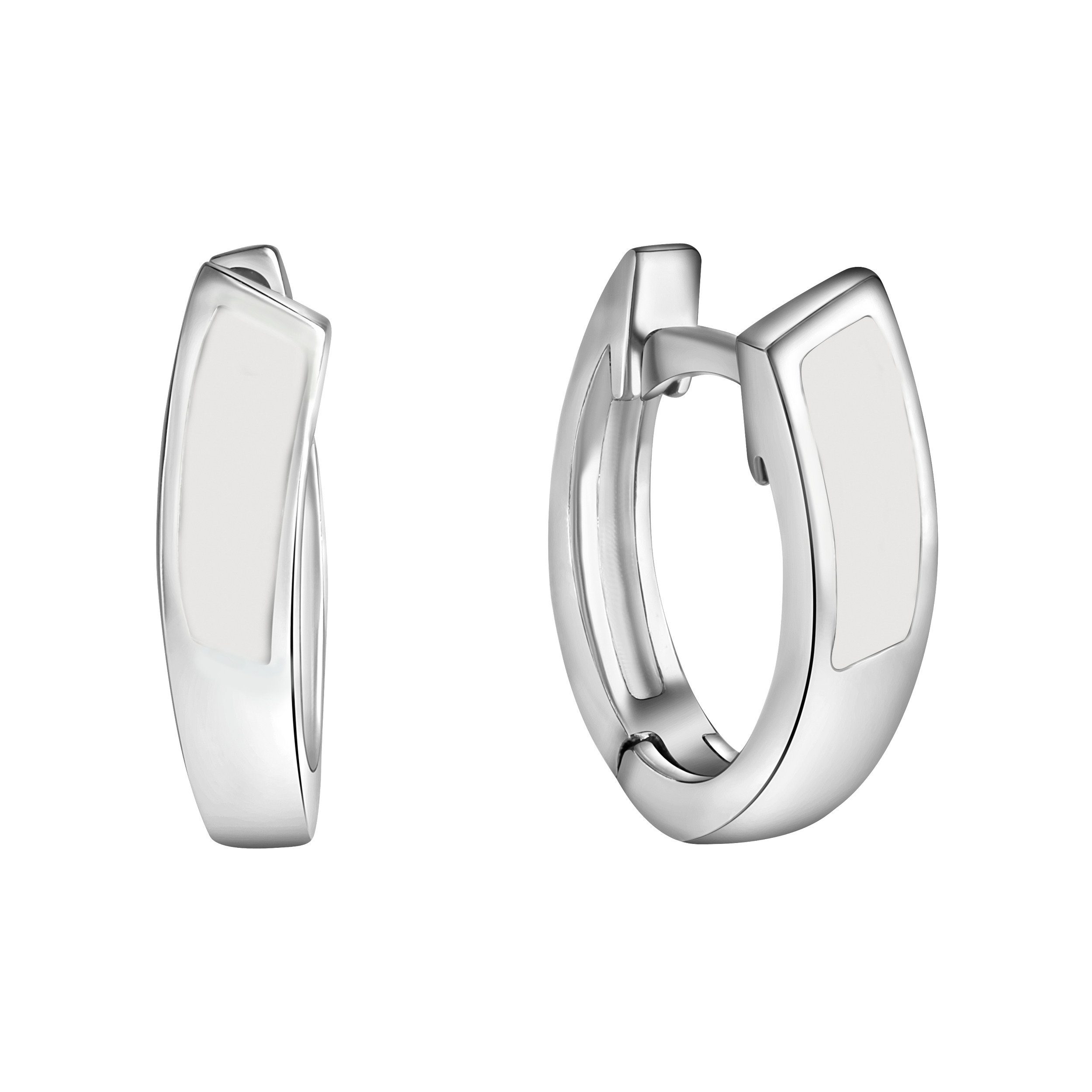 Paar Creolen 925-Sterling Silber rhodiniert