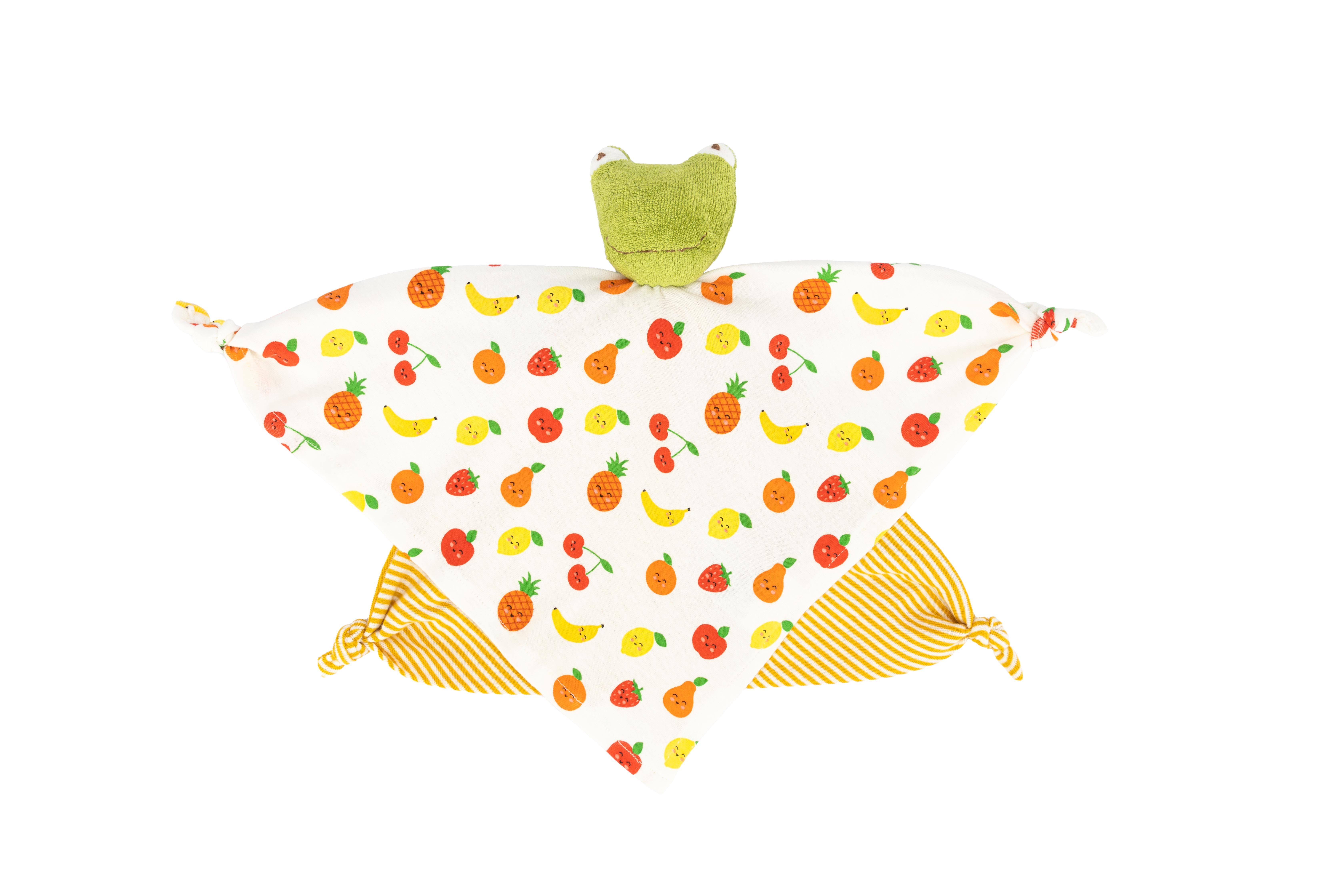 El Puente Kuscheltuch Schnuffeltuch "Frosch" aus Bio-Baumwolle, Handmade, Handmade