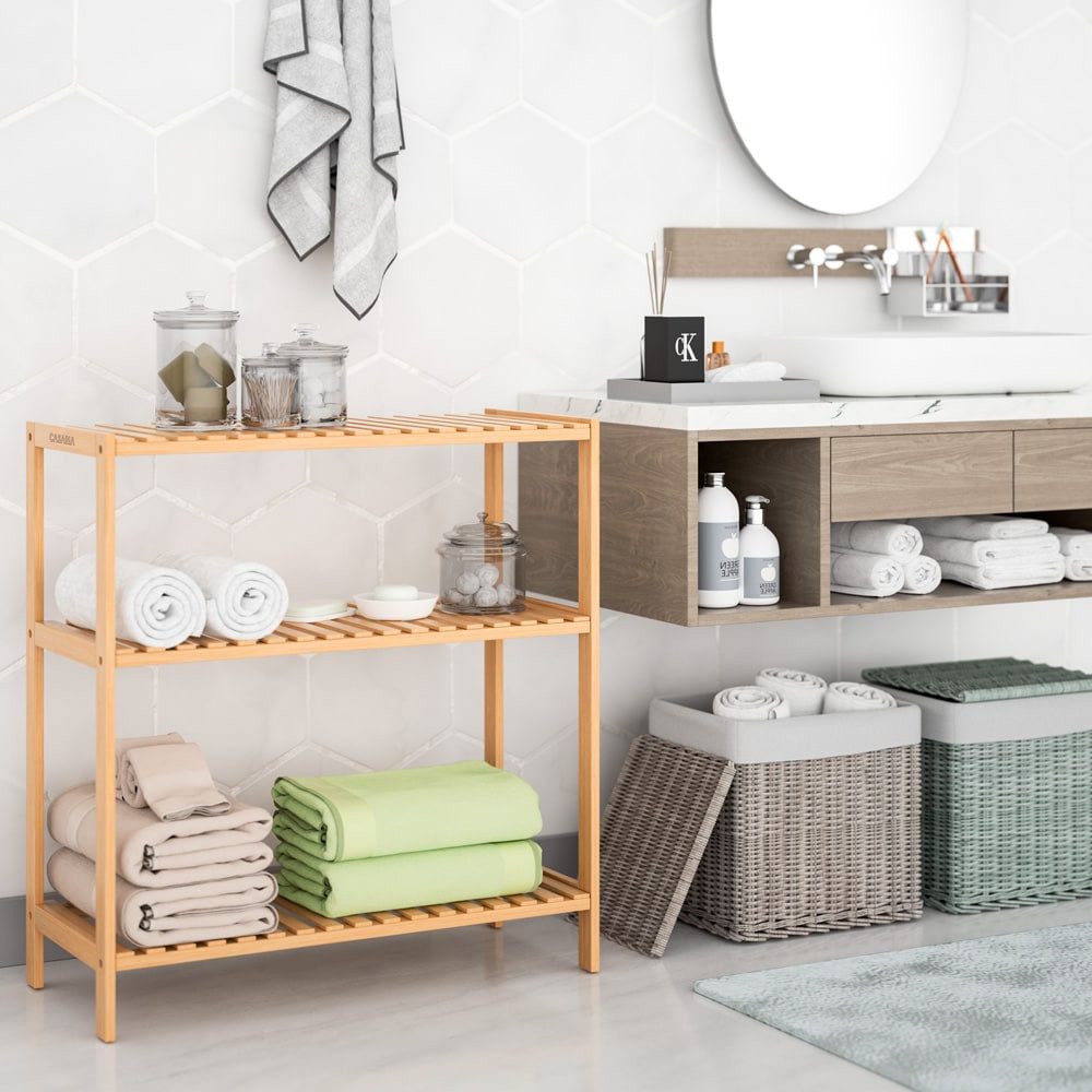 Casaria Standregal, Regal Stehend Holz 3 günstig online kaufen