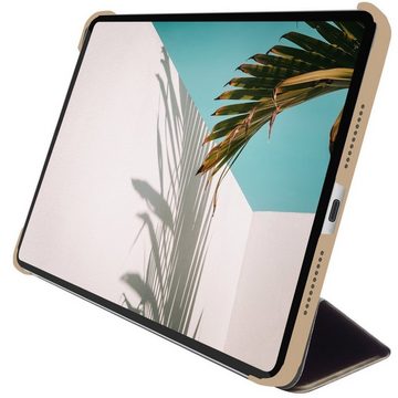Macally Tablet-Hülle Smart Case Tasche Book-Stand Cover Hülle Gold, Standfunktion Magnet-Verschluss für Apple iPad mini 6 2021 8,3"