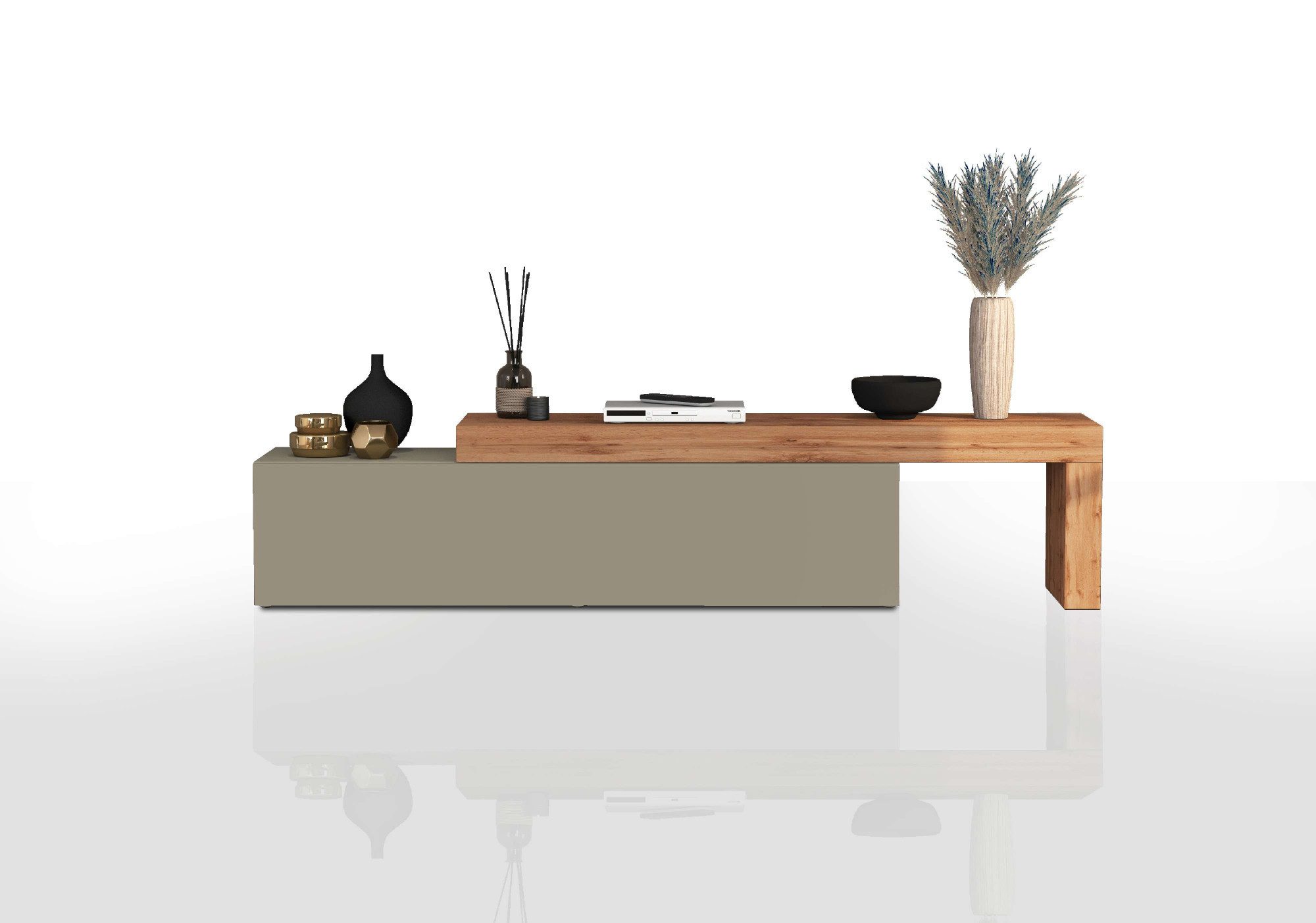 INOSIGN Lowboard "Chronos TV-Board, TV-Schrank", (1 St., Breite verstellbar günstig online kaufen