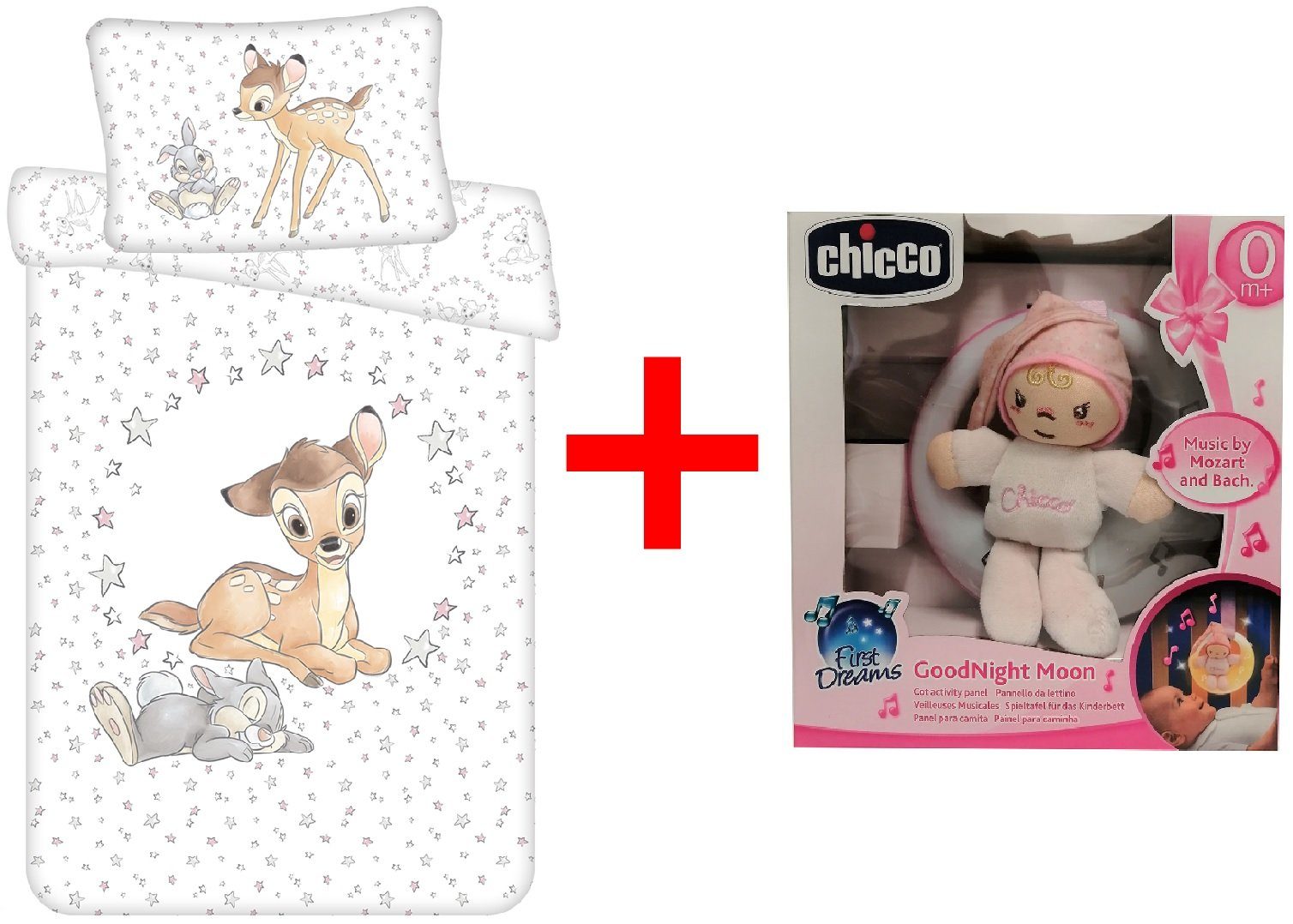 Chicco Spielfigur Disney Baby Kinder Bettwäsche Бембі mit Hase Klopfer 100x135 + 40x60 c