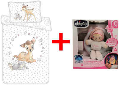 Chicco Spielfigur Disney Baby Kinder Bettwäsche Bambi mit Hase Klopfer 100x135 + 40x60 c