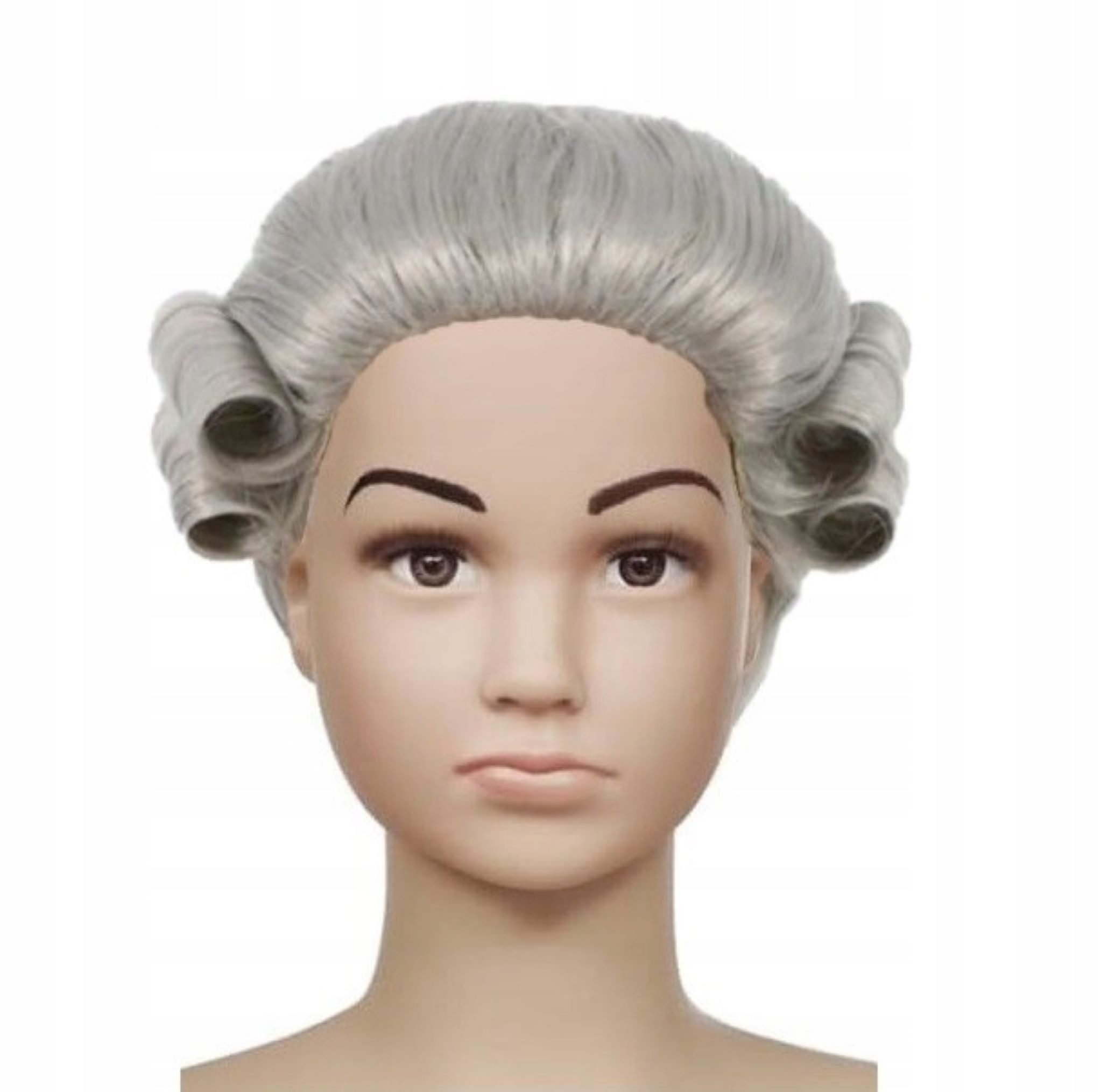 Hopki Kostüm-Perücke Grau Barock Perücke Prinz Richter - Ideal für Cosplay