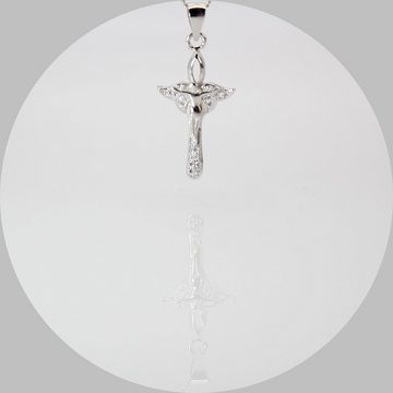 ELLAWIL Silberkette Kreuzkette mit Jesusfigur Halskette mit Kreuz-Anhänger Jesuskreuz (Kettenlänge 50 cm, Sterling Silber 925), inklusive Geschenkschachtel