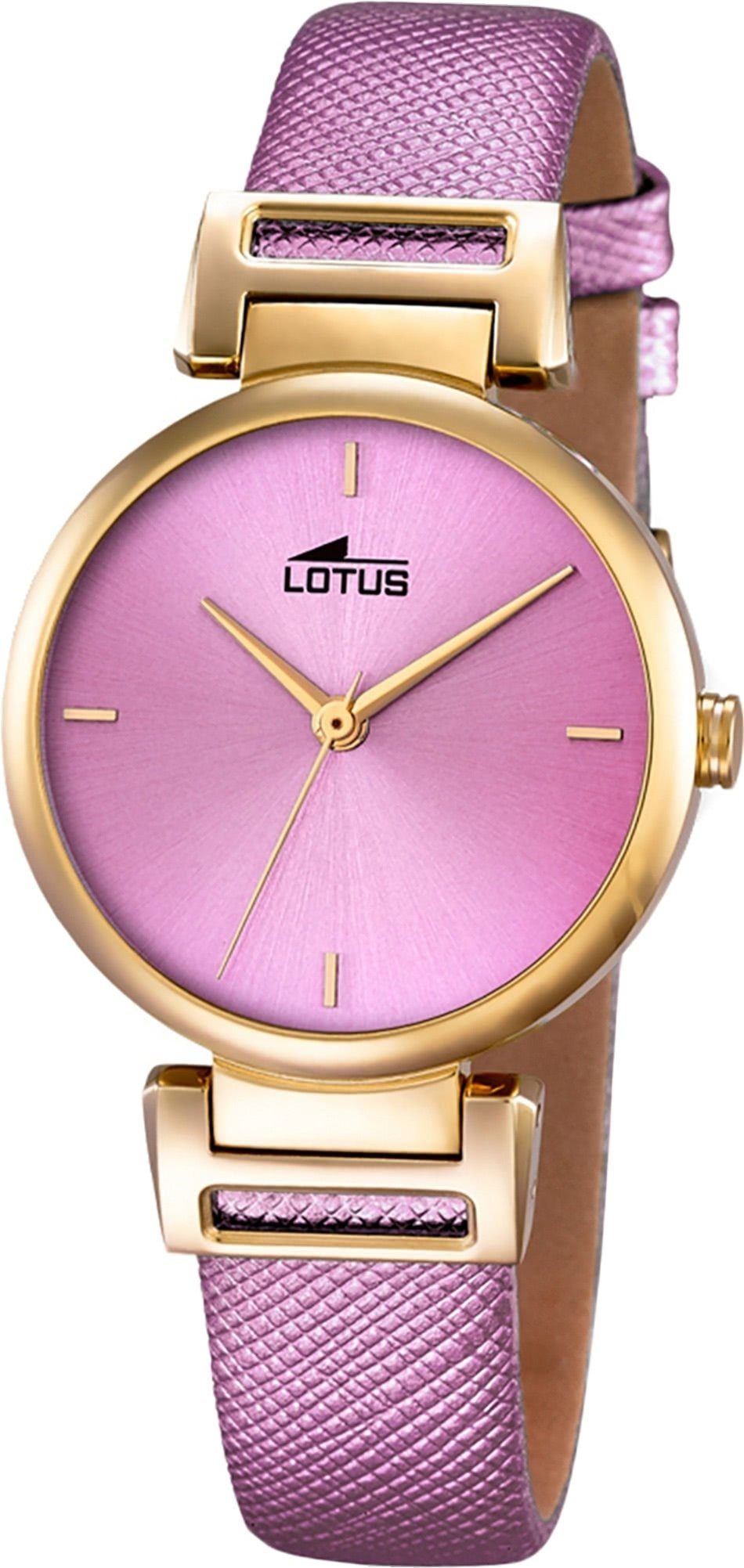 Damen Uhren Lotus Quarzuhr D2UL18228/2 Lotus Leder Analog Damen Uhr L18228/2, Damenuhr mit Lederarmband, rundes Gehäuse, mittel 