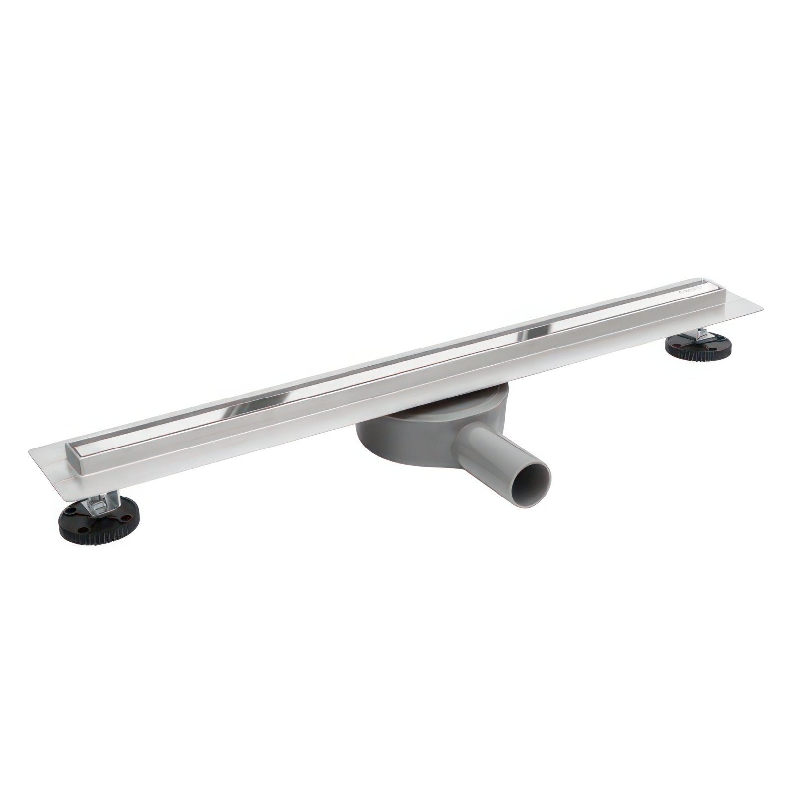 KOLMAN Duschrinne Slim & Low Proline Edelstahl Flach Bodenablauf 70 cm,Komplettset, in Spiegelchrome