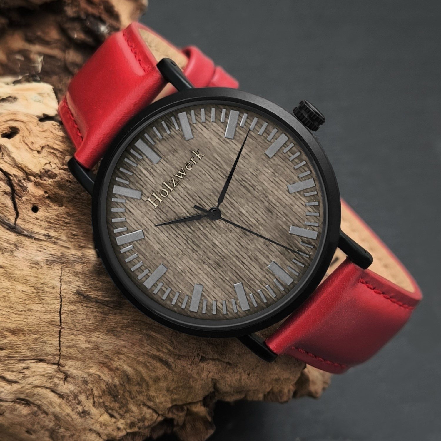 Holzwerk Quarzuhr Designer Edelstahl & Holz günstig online kaufen