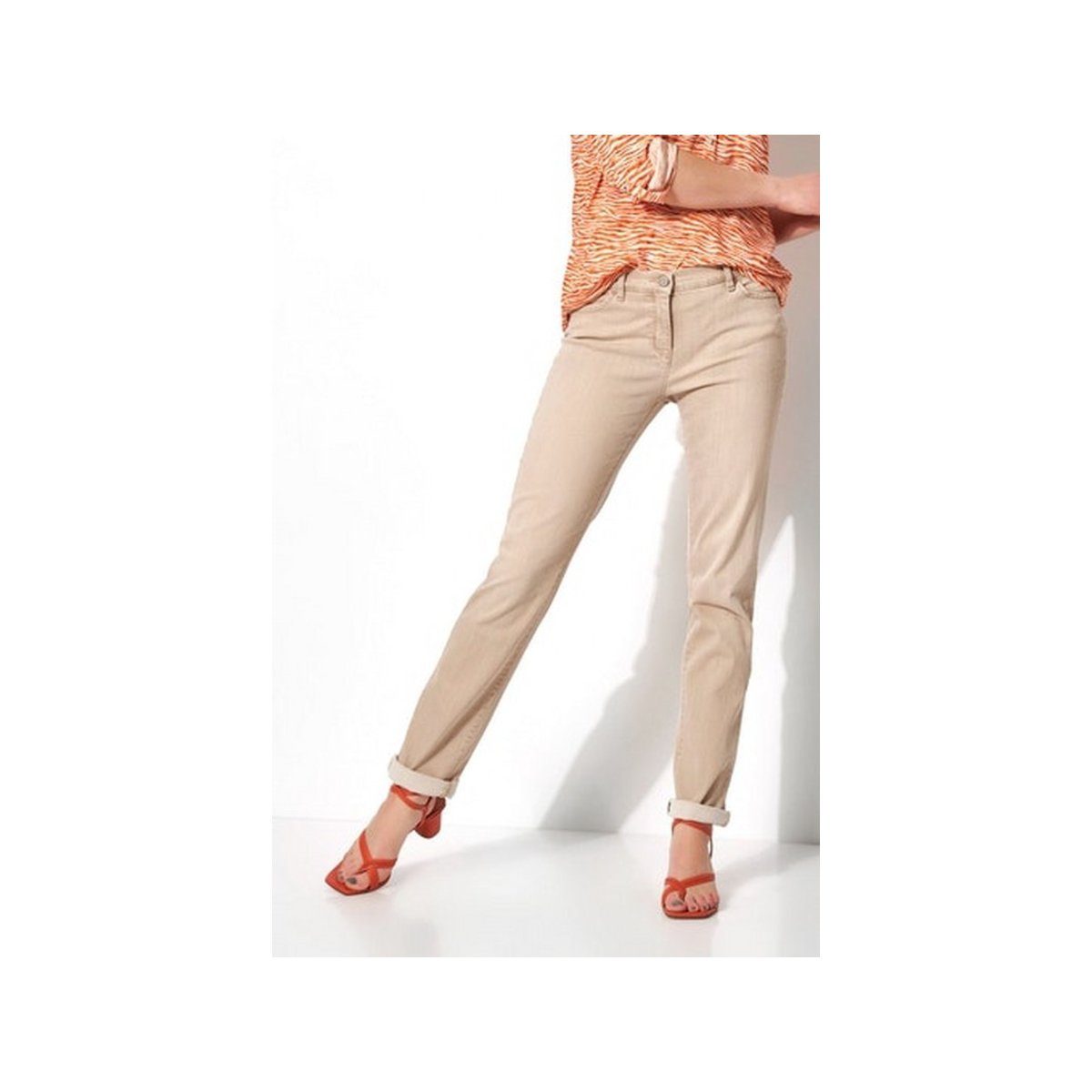 TONI 5-Pocket-Jeans beige (1-tlg)