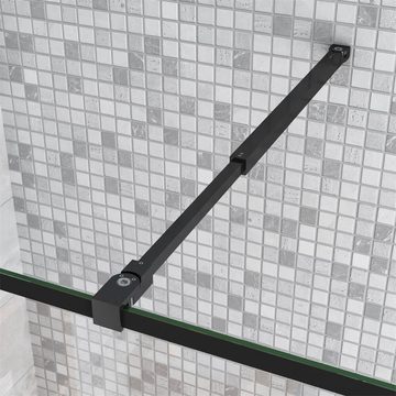 duschspa Duschwand 8mm Duschtrennwand Duschwand mit Flipper-Panel Glaswand Walk in Dusche, Einscheibensicherheitsglas, Sicherheitsglas, (Set), Glas, Nano Glas