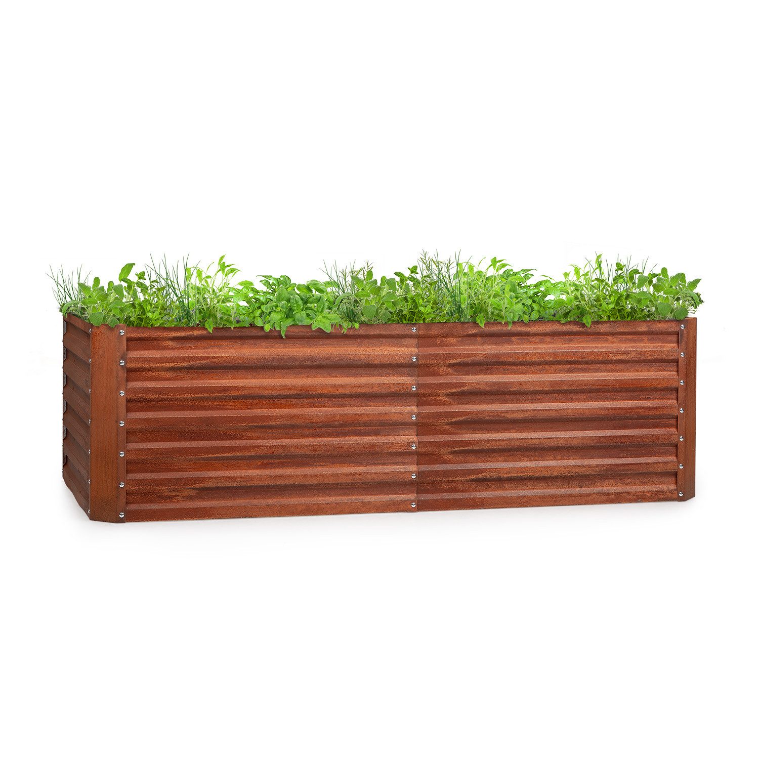 blumfeldt Hochbeet Rust Grow Hochbeet (5 St), Pflanzkübel Outdoor Balkon außen groß Metall Garten