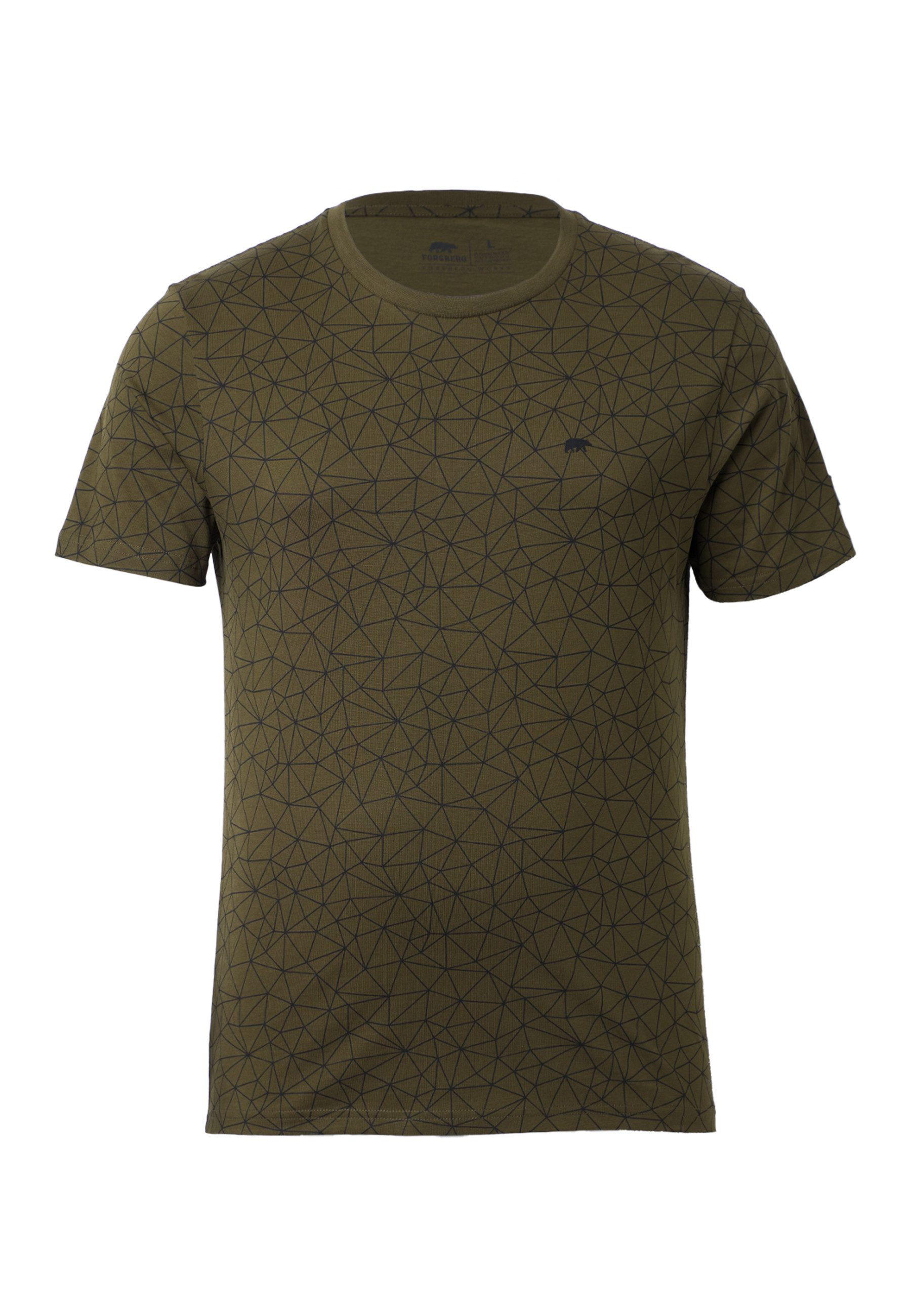 FORSBERG T-Shirt mit Polygonmuster günstig online kaufen