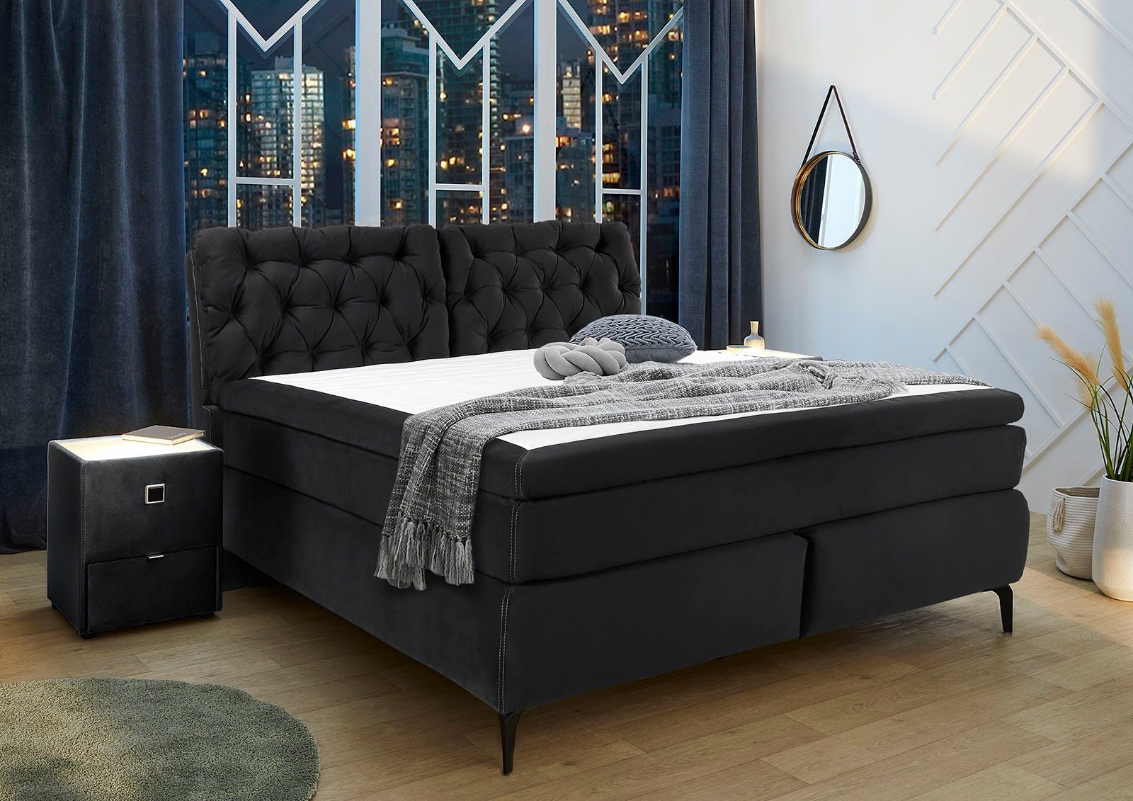 Jockenhöfer Gruppe Boxspringbett Chelsea, mit Kaltschaum-Topper günstig online kaufen