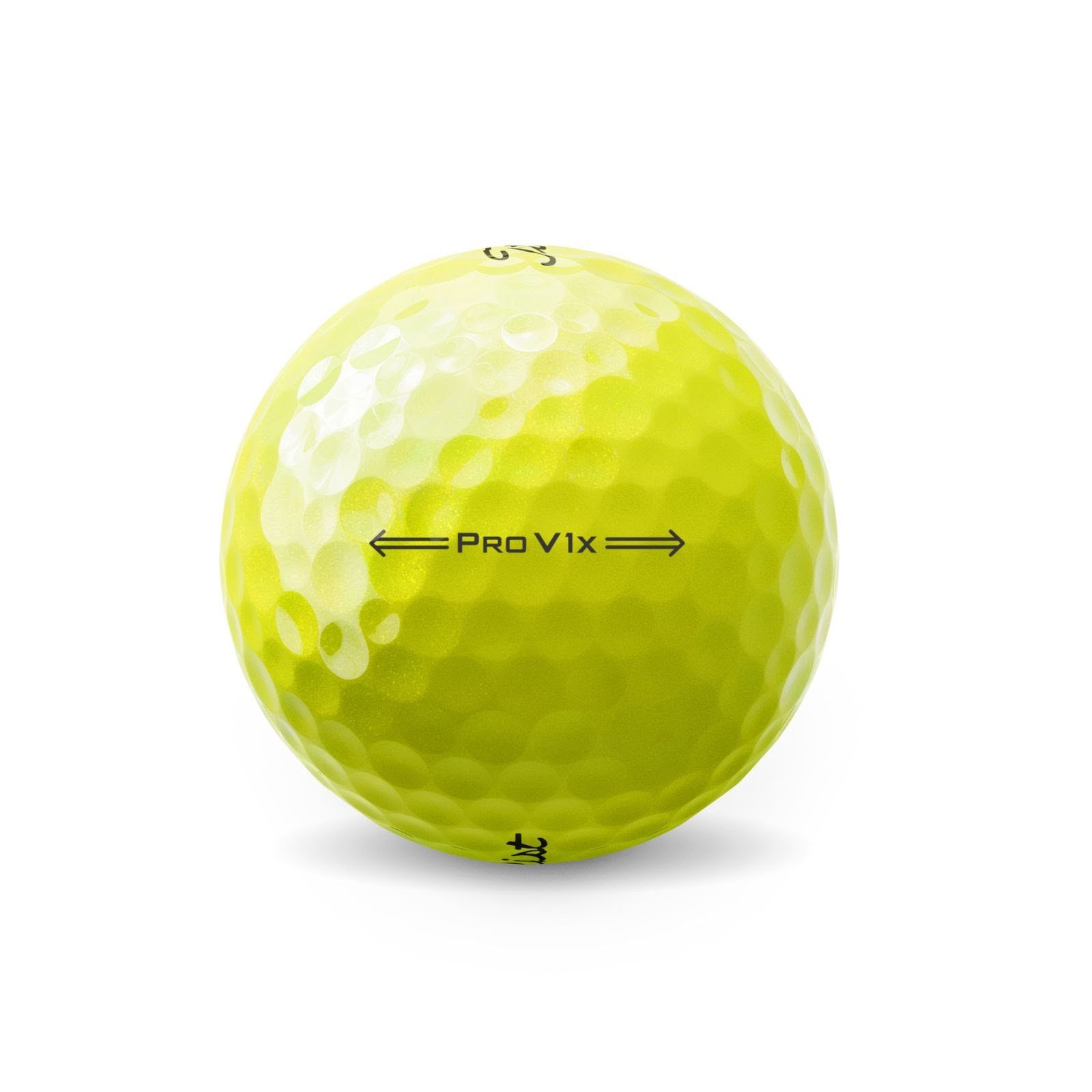 Titleist Golfball Titleist Pro V1x gegossene Spin langen Spiel 3-piece wenig im Gelb für Stück, Urethan-Elastomer-Schale,High-Flex-Mantelschicht 12 Golfbälle Weichere