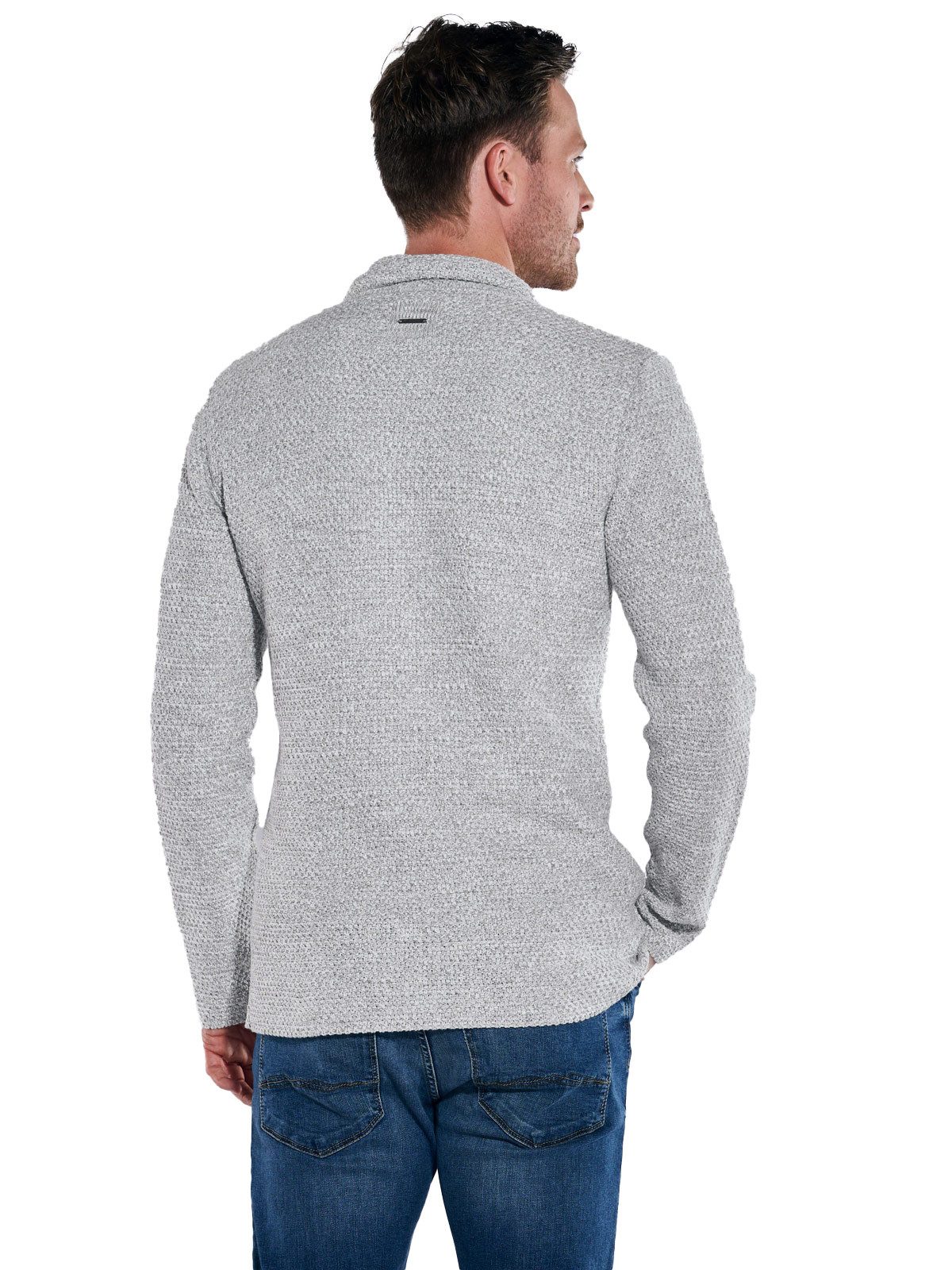 Engbers Stricksakko engbers Herren Sticksakko strukturiert, Silbergrau günstig online kaufen