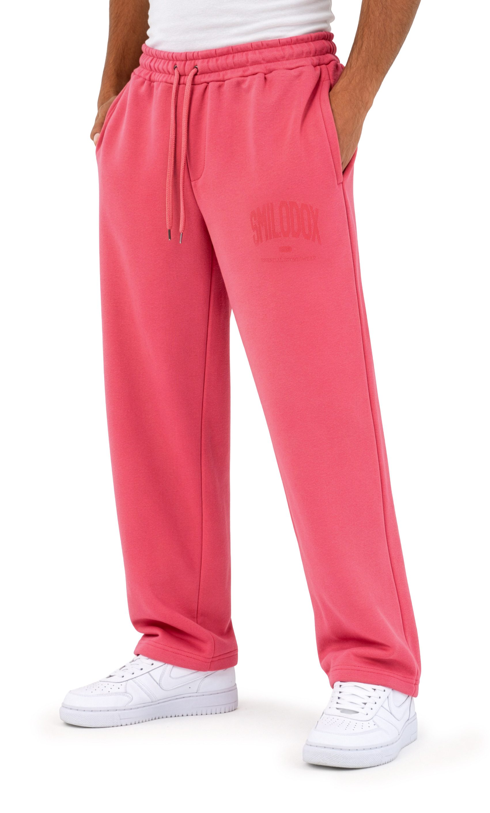 Smilodox Jogginghose Oswin, Trainingshose Herren, Baggy Fit mit elastischem Bund, Gym weites Bein, weiches Sweat, sportlicher Look, Logo-Detail