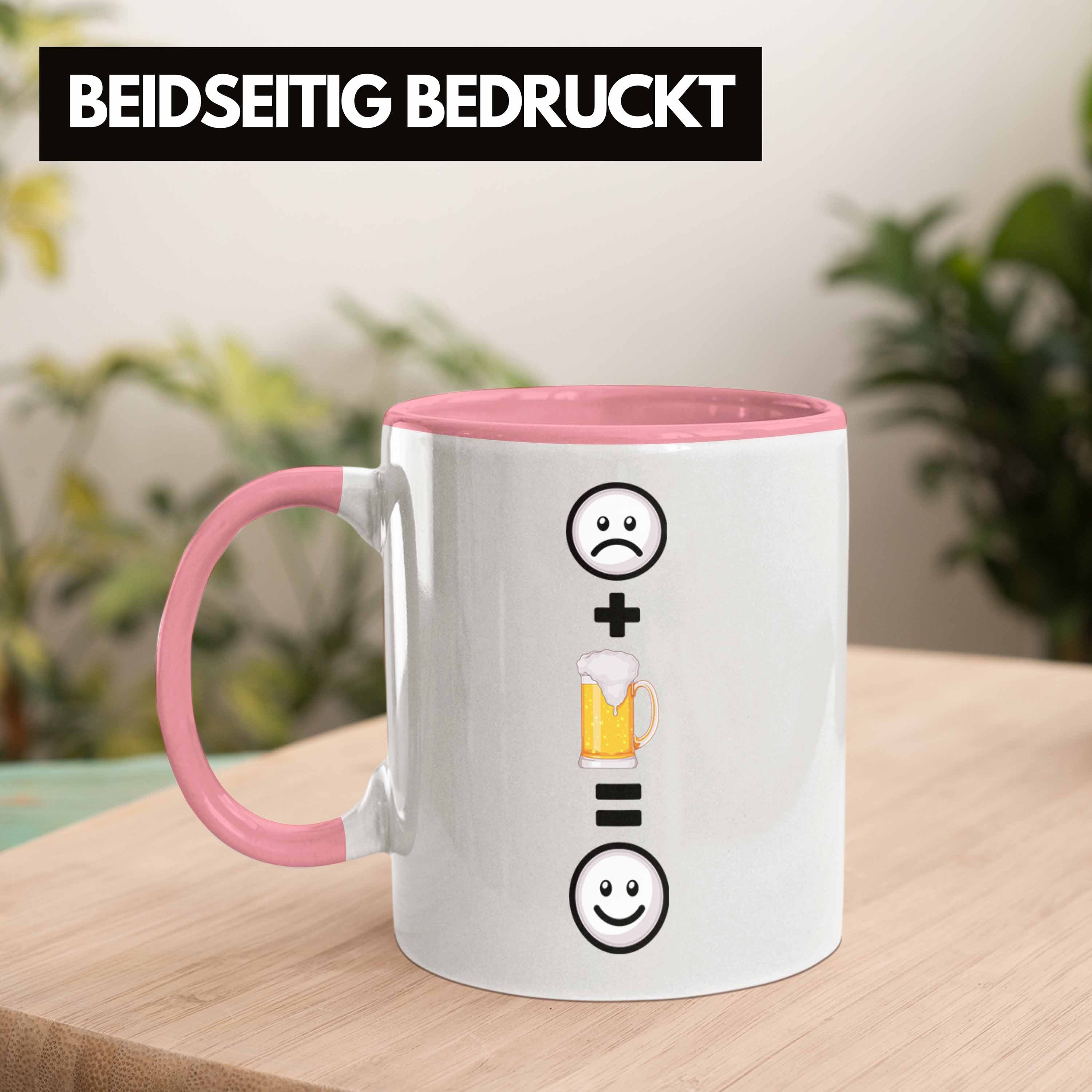 Lustiges Trendation Geburtstag Tasse Geschenkidee : Geschenk für Biertrinker Rosa Bier Tasse