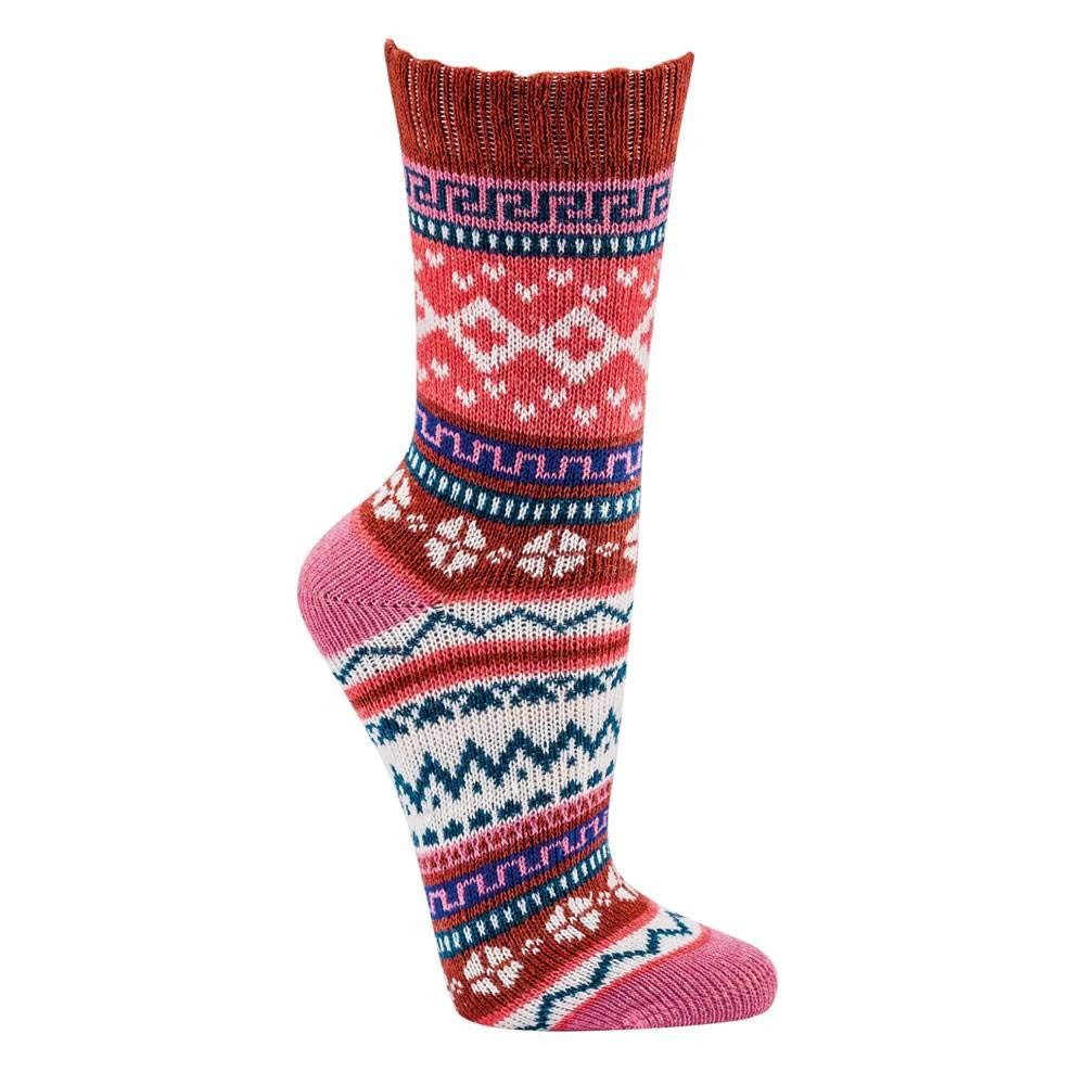 HomeOfSocks Socken Bunte Baumwollsocken Skandinavisches Design 3er Pack Baumwollsocken Fröhlich Bunten Muster Druckarmer Zehennaht