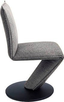 Drive, mit Drehstuhl K+W Struktur Stuhl Wohnen Komfort in Sitzschale, federnder schwarz & Metall Drehteller