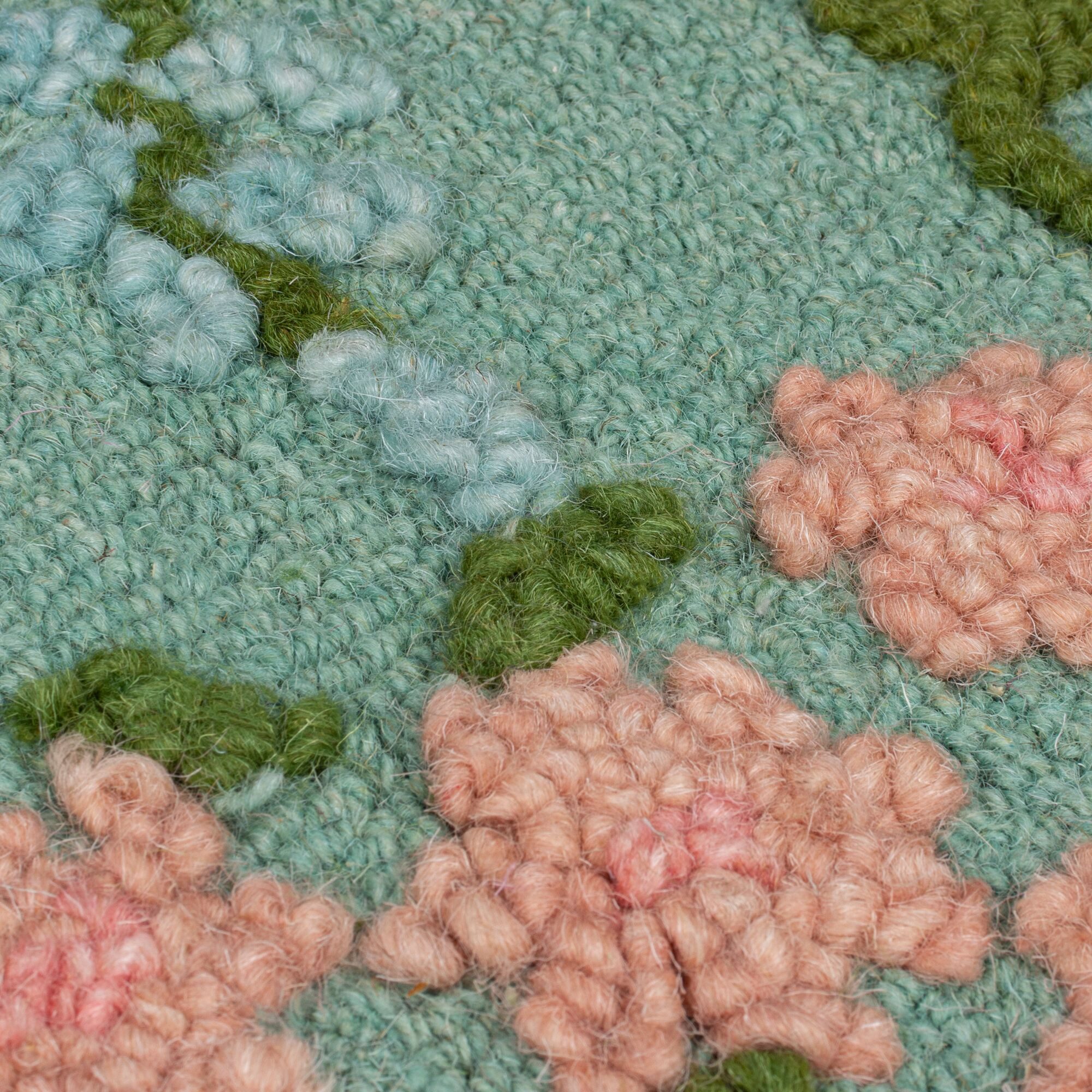 FLAIR RUGS Wollteppich Emilia Floral, Hoch-Tief-Struktur, rechteckig, Höhe: 9 mm, florales Design, Wohnzimmer, Schlafzimmer, Esszimmer – Bild 5 von 5