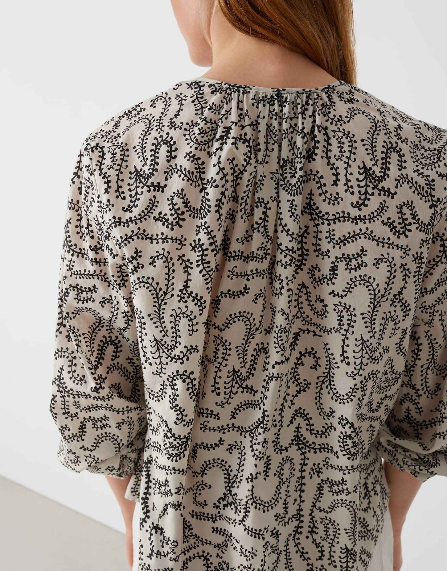 OPUS Langarmbluse FISANNA Loose aus leichter Baumwolle