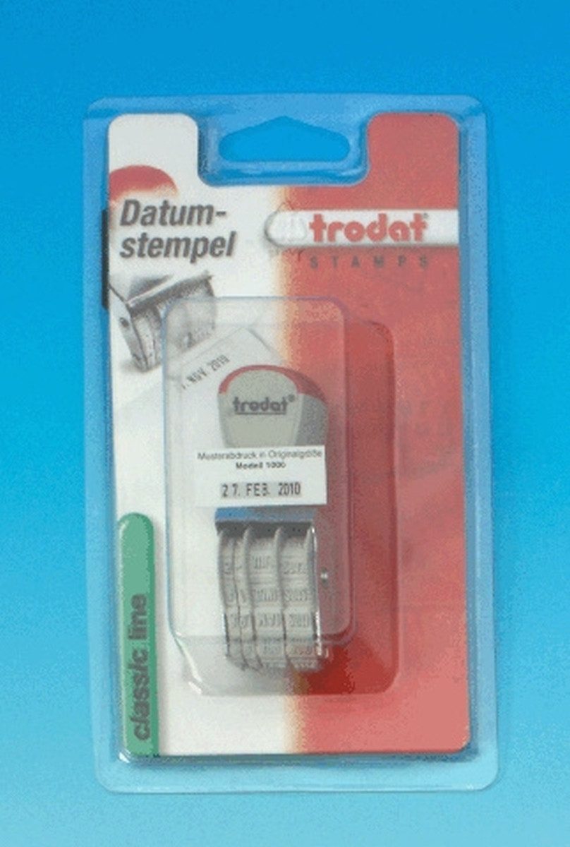 TRODAT Stempel Datumstempel Classic 1000 3x18mm Buchstaben