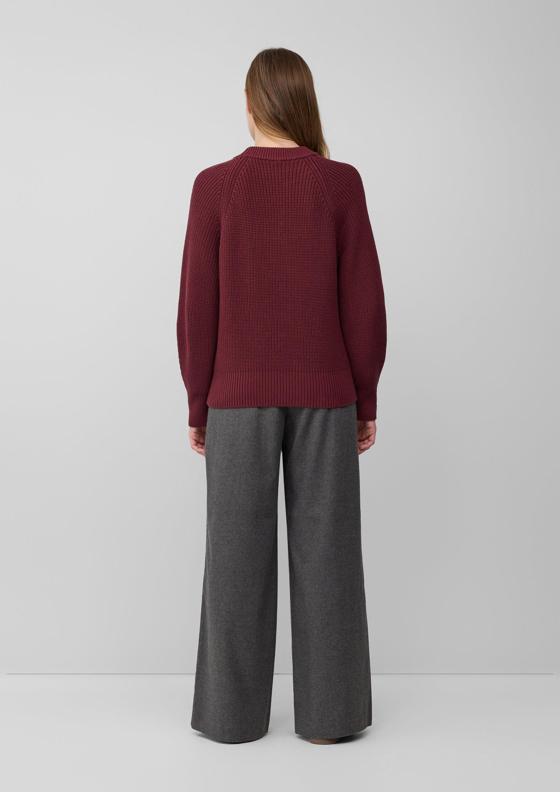 s.Oliver Longpullover Strickpullover Strickpullover mit Raglanärmeln im Relaxed Fit