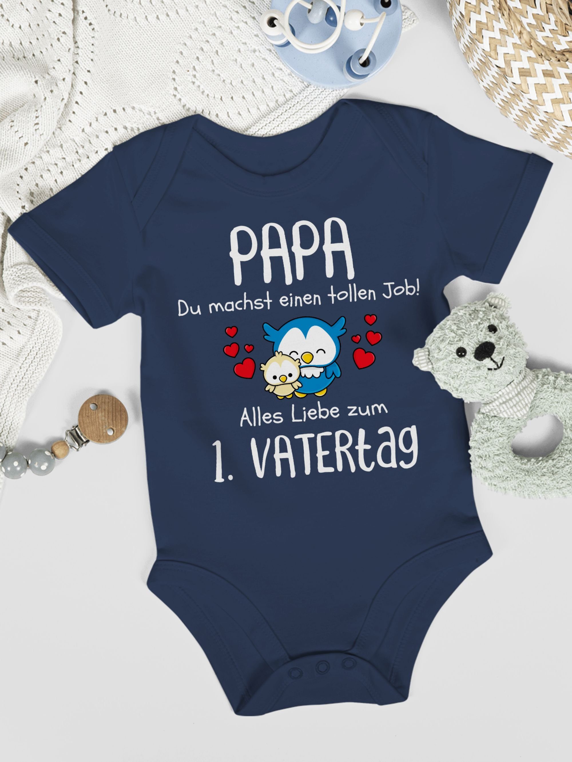 Geschenk Shirtracer Papa Navy du Vatertag Baby tollen Vatertag 1. einen 1 Shirtbody Job machst - Blau