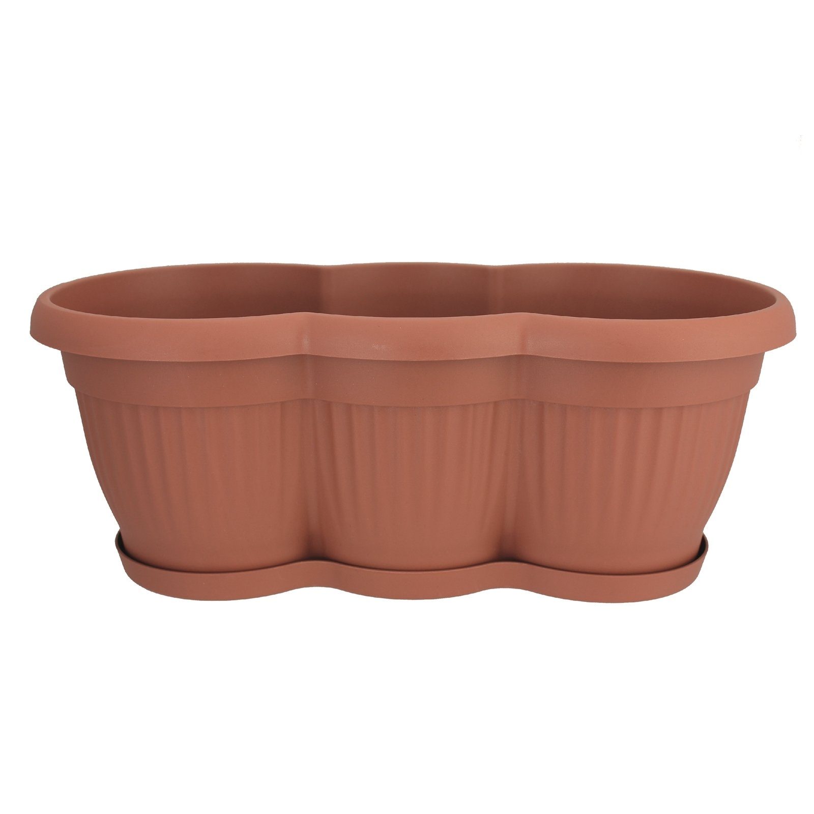 HTI-Living Blumenkasten Blumenkasten Kreta 17cm x 40cm x 19cm (1 St) Terracotta