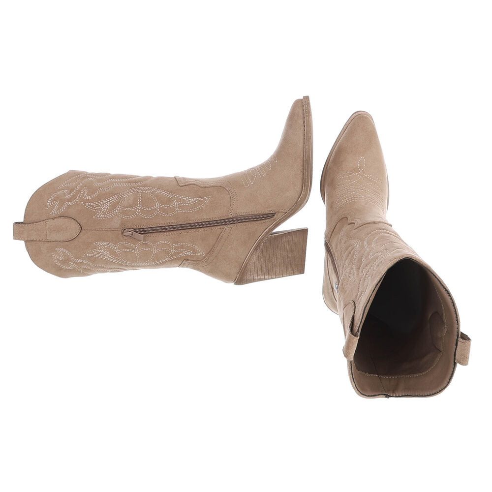 Ital-Design Moderne Western-Stiefel mit Stickerei und bequemen Absatz Weste günstig online kaufen
