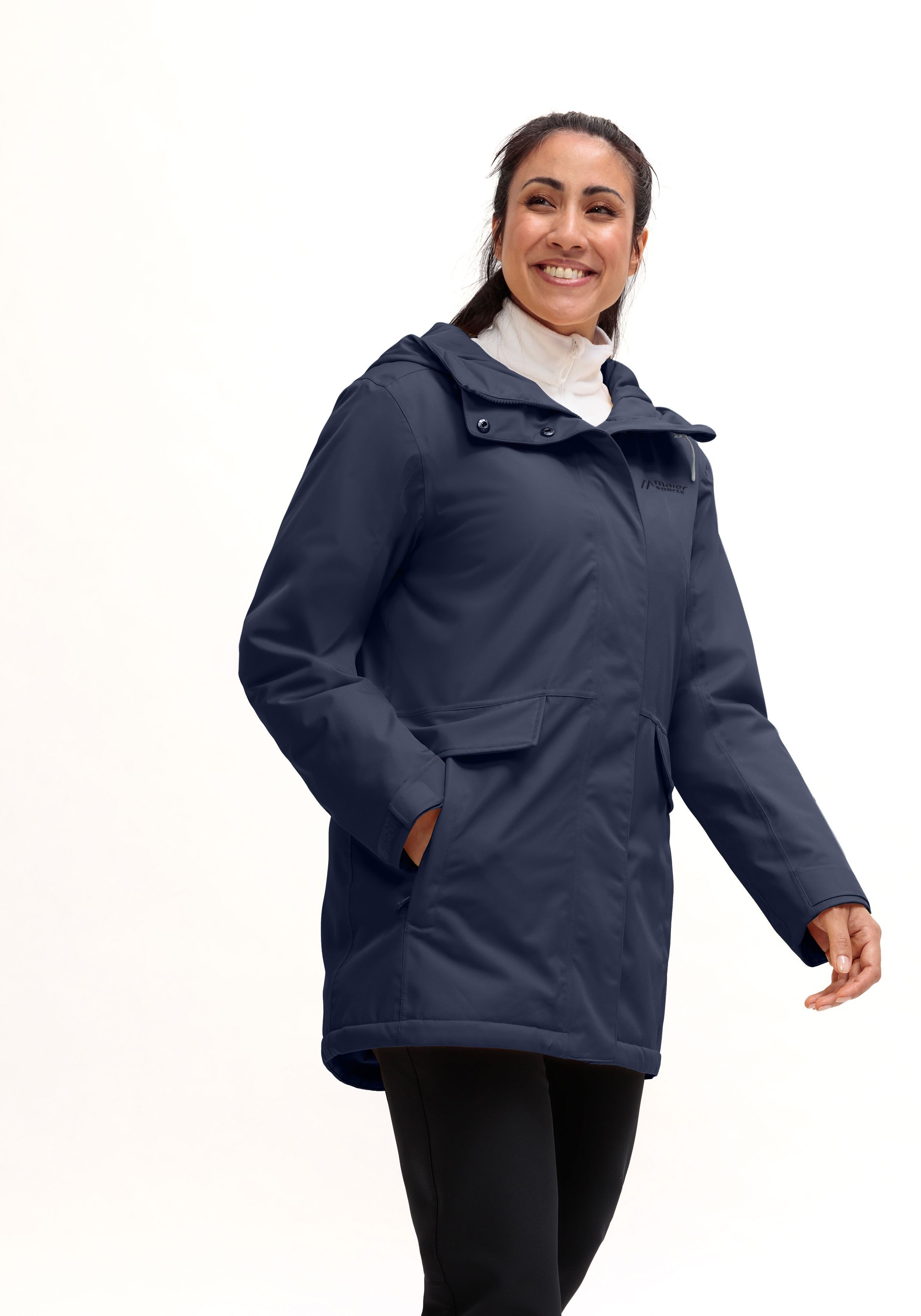 Maier Sports Winterjacke DA-MANTEL MTEX EL. LISBON COAT wasser- und winddicht, atmungsaktives Material, aus Polyester