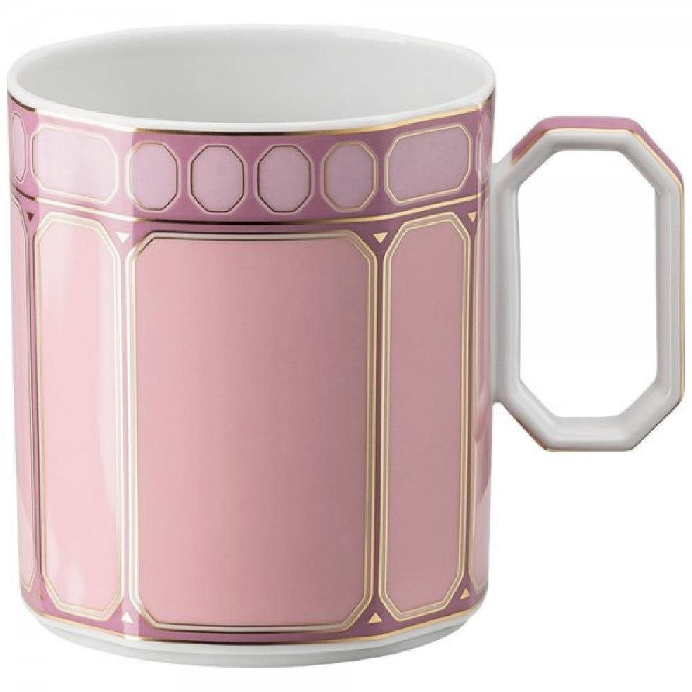 Rosenthal Tasse x Swarovski Becher mit Henkel Signum Rose