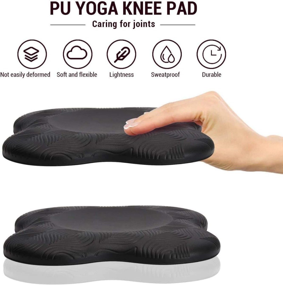 Happy Home Yogamatte Yoga Kniekissen - 2 PCS Rutschfestes Kniepolster für Yoga