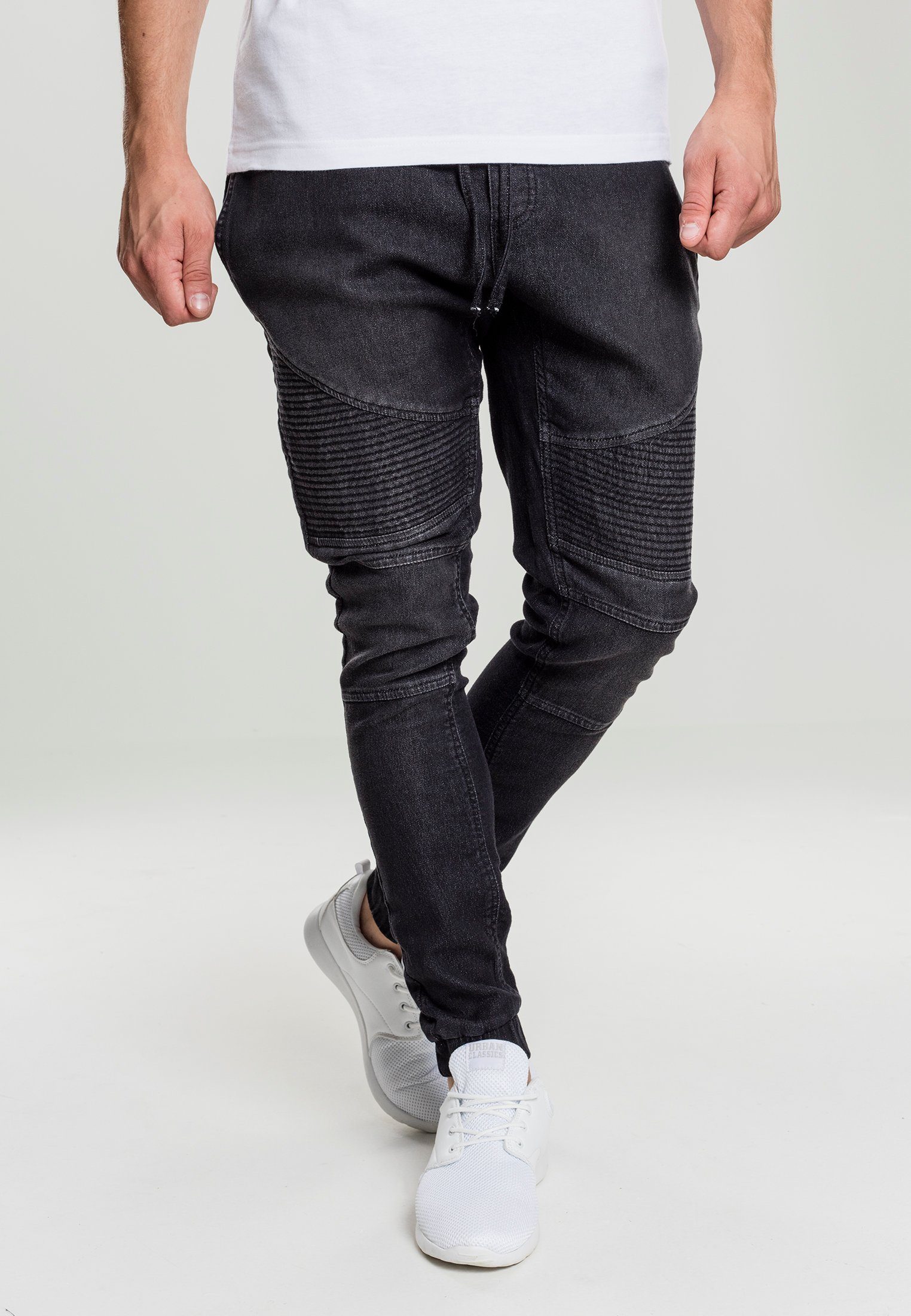 URBAN CLASSICS Terry charcoal Stoffhose Cutted TB1385