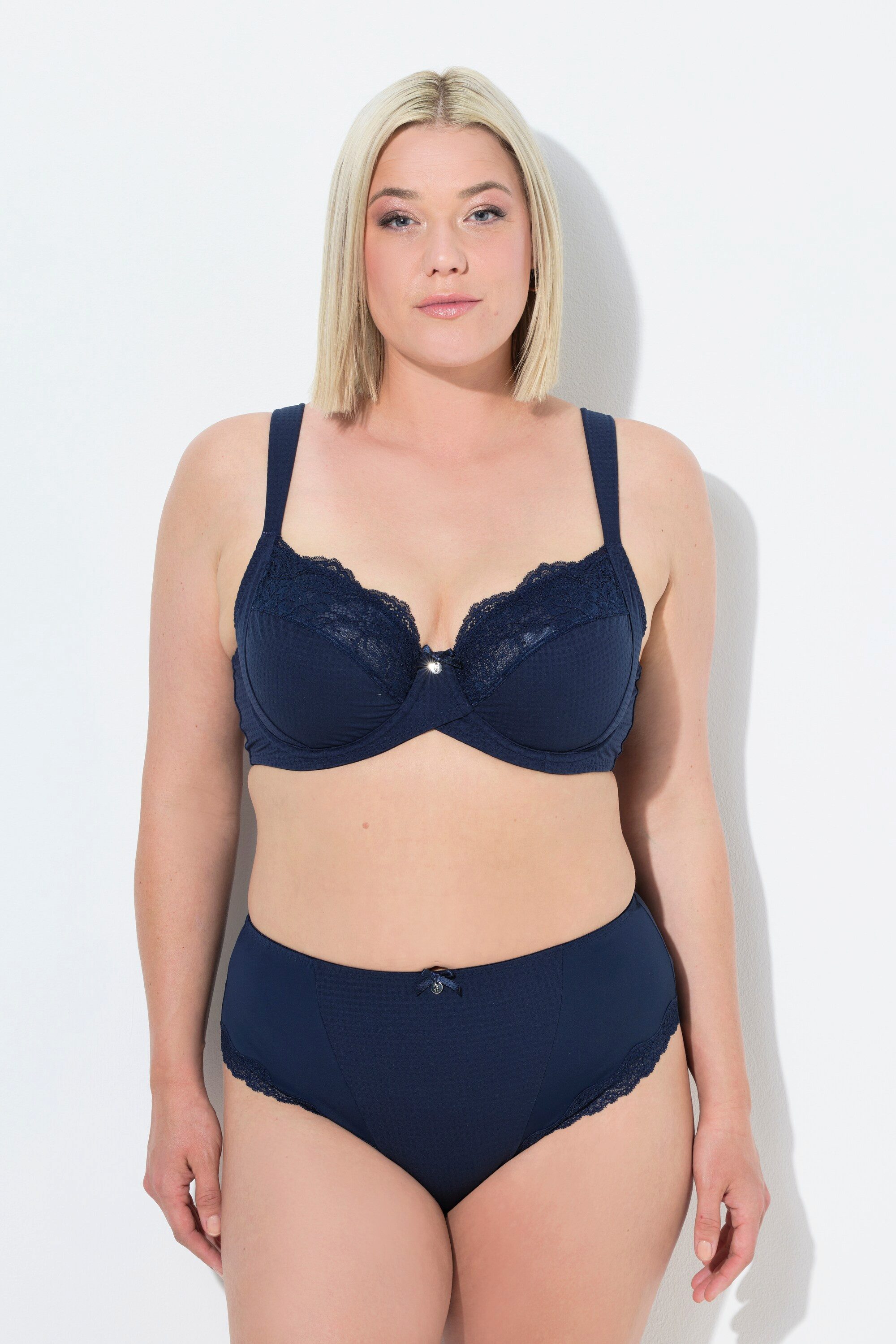 Ulla Popken Bügel-BH Bügel-BH Jacquard Spitze Softcups