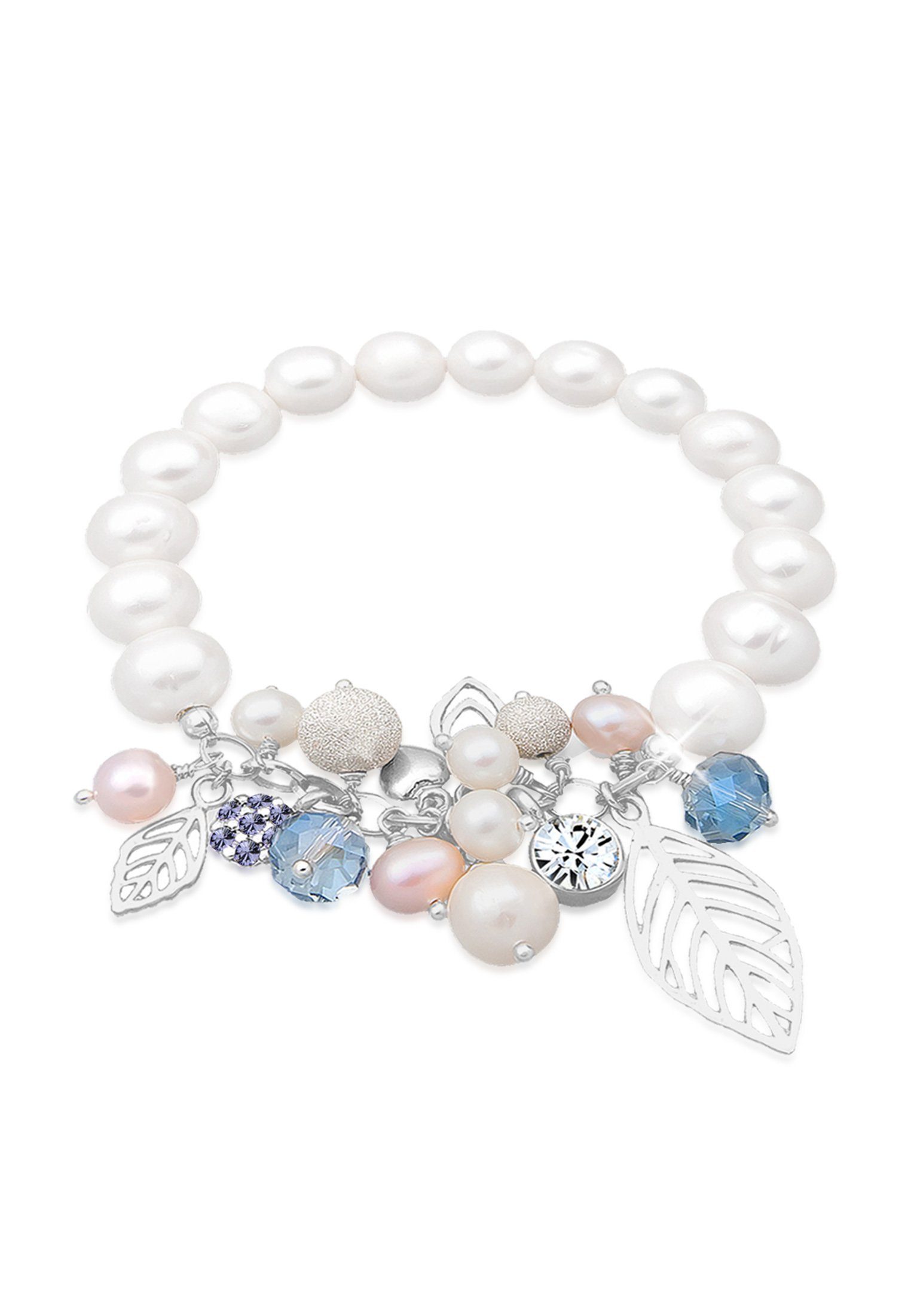 Perlenarmband Synthetische Perlen Silber