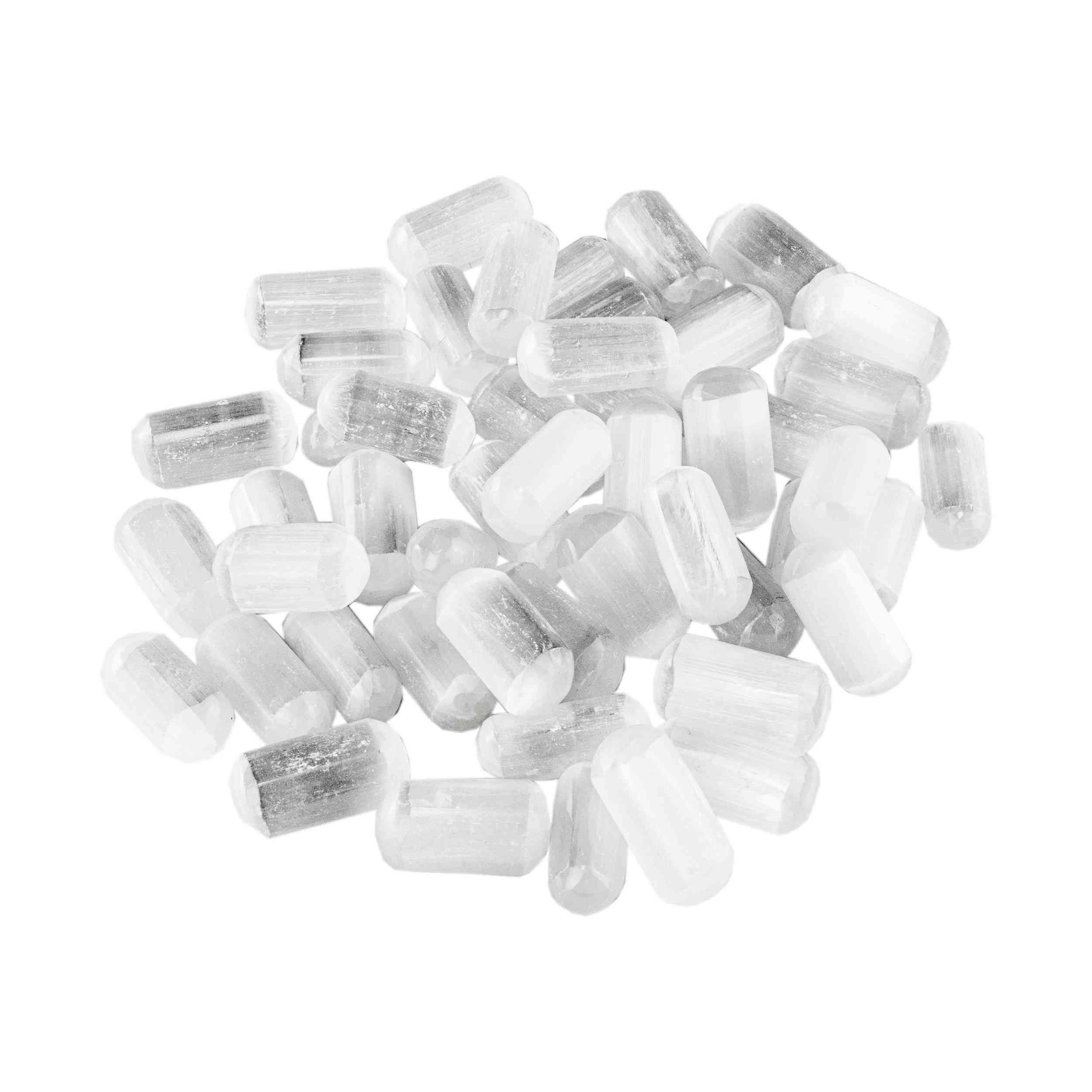 NKlaus Edelstein 1000g Selenit Trommelsteine – Heilsteine, Meditation
