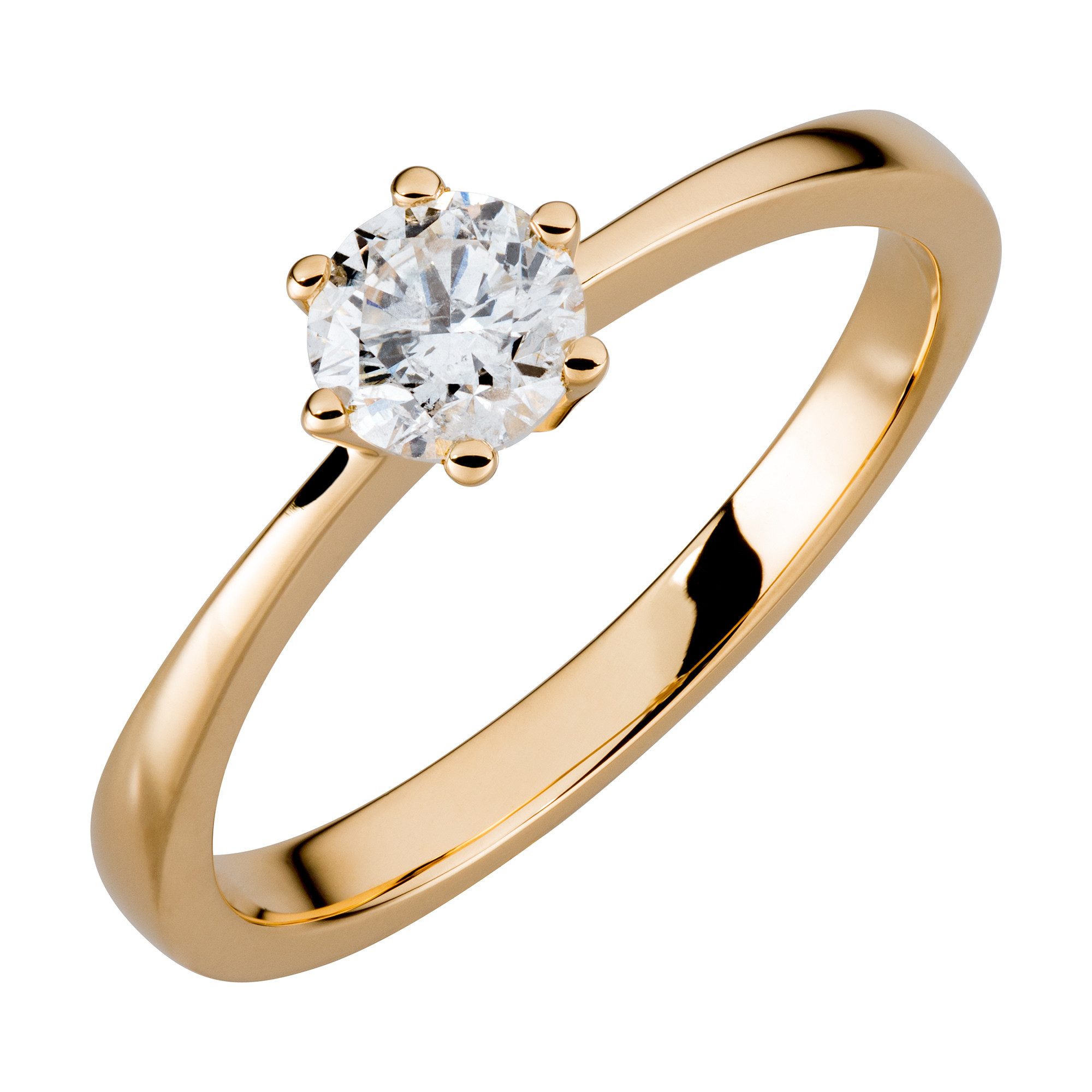 Orolino Fingerring Gold 750 mit natürlichem Brillant 0,50ct.