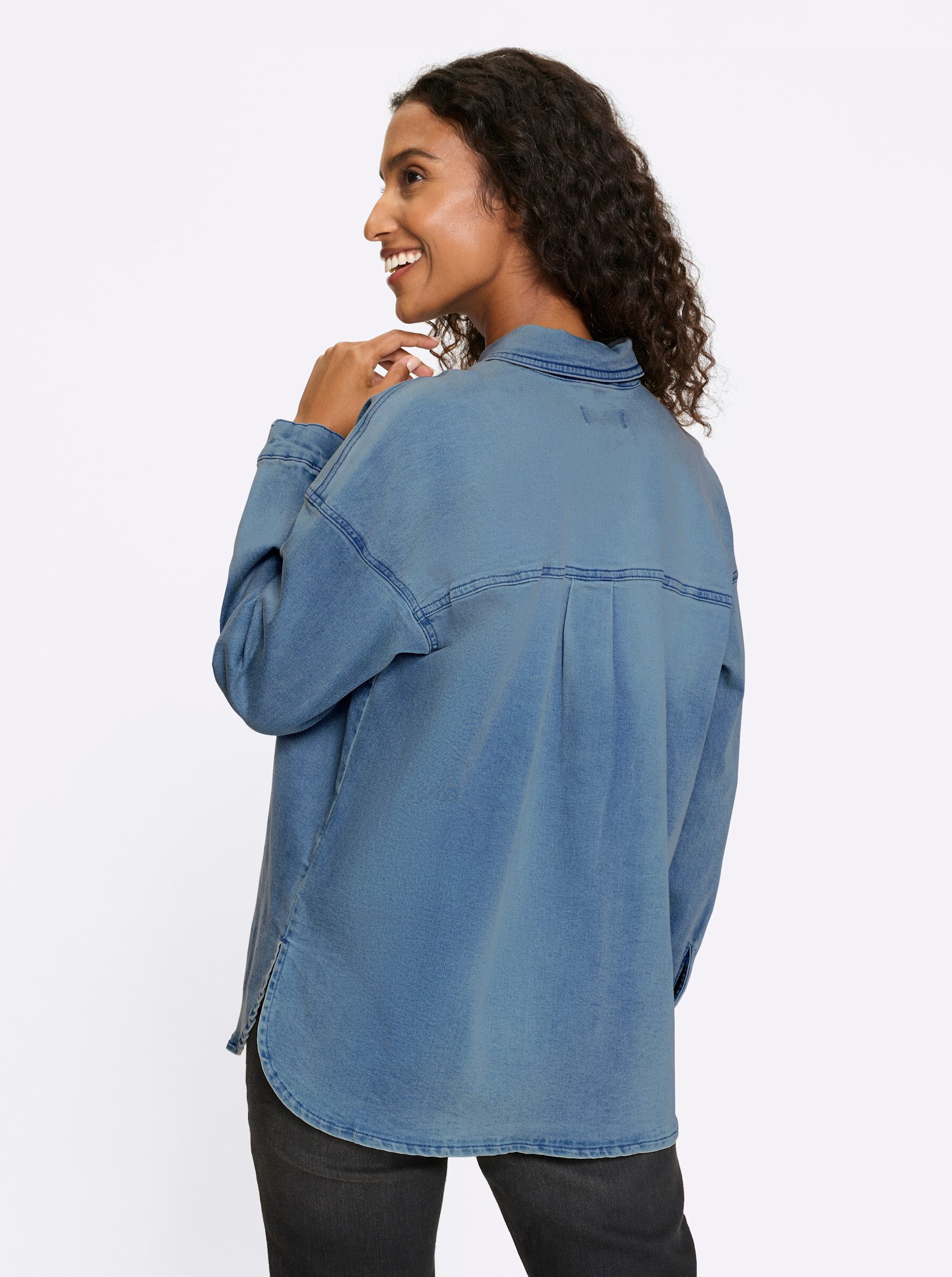 heine Klassische Bluse Jeansbluse . günstig online kaufen